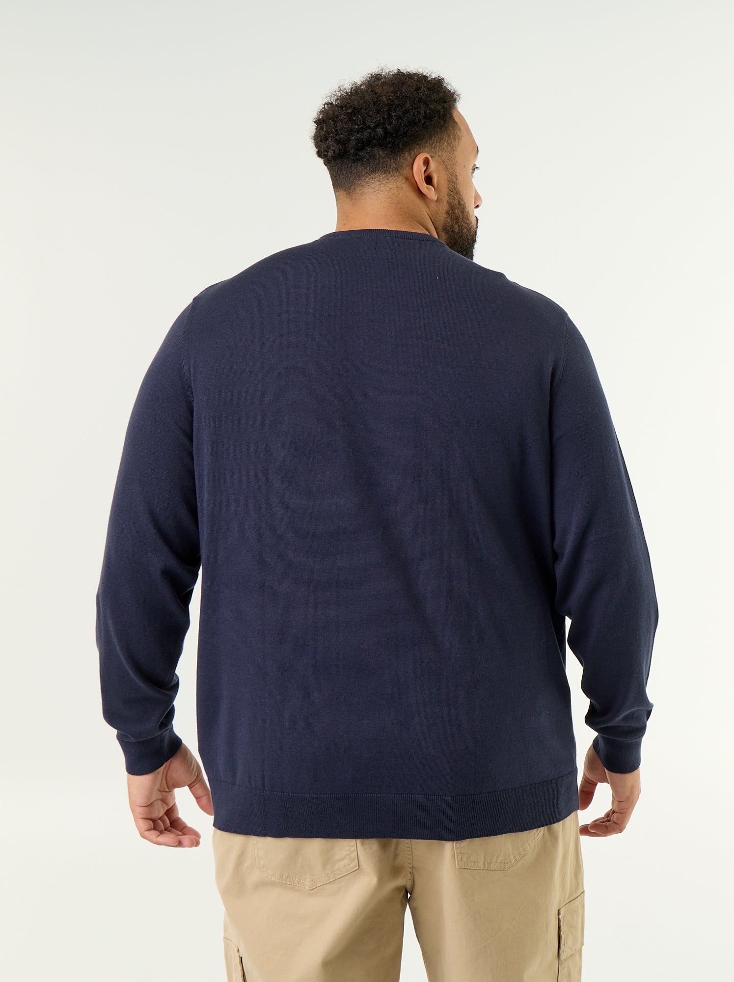 Pull col rond en fine jauge - Bleu