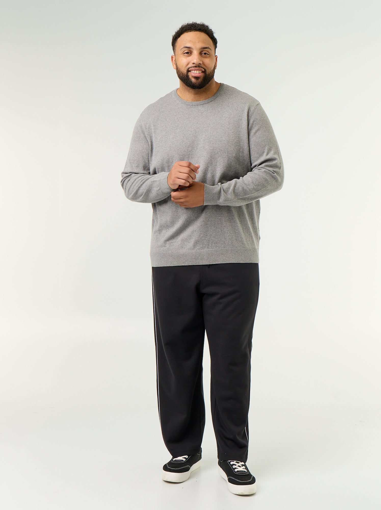 Pull col rond en fine jauge - Gris