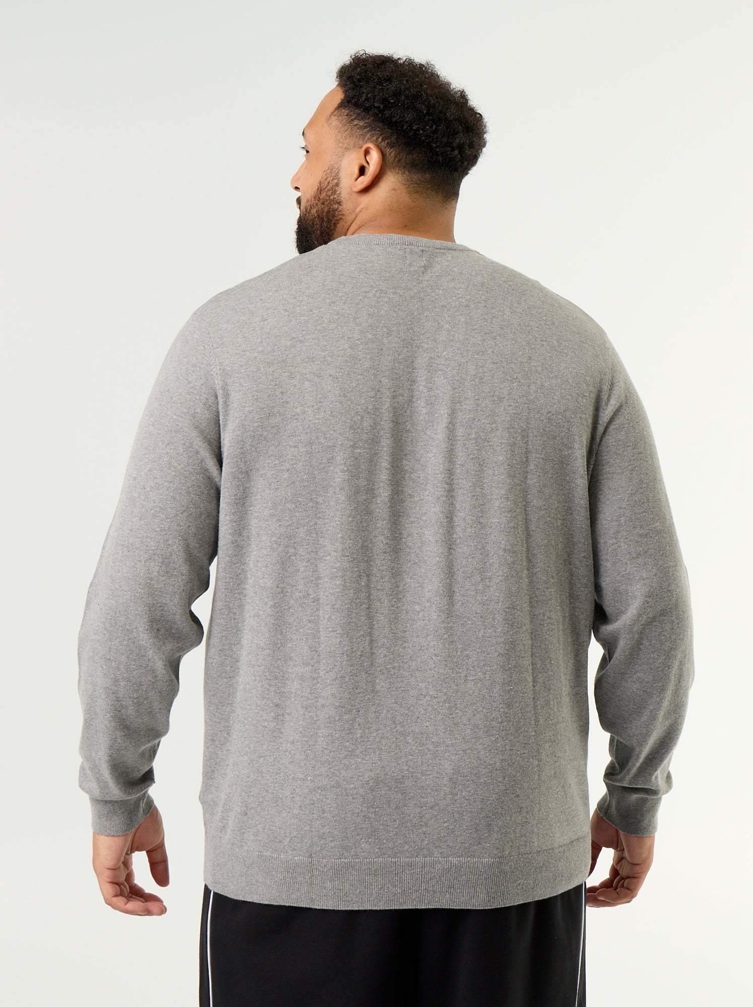 Pull col rond en fine jauge - Gris