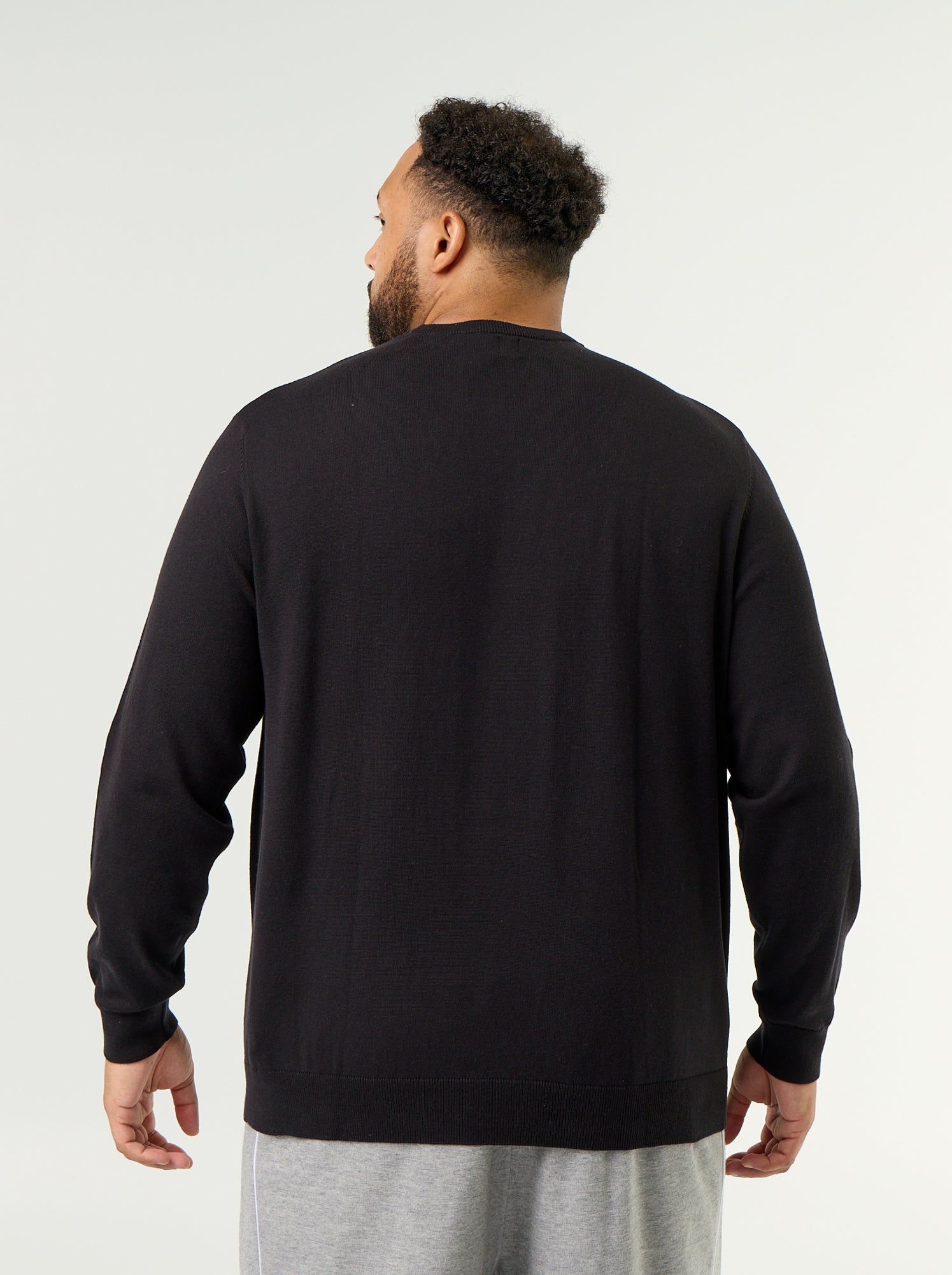 Pull col rond en fine jauge - Noir