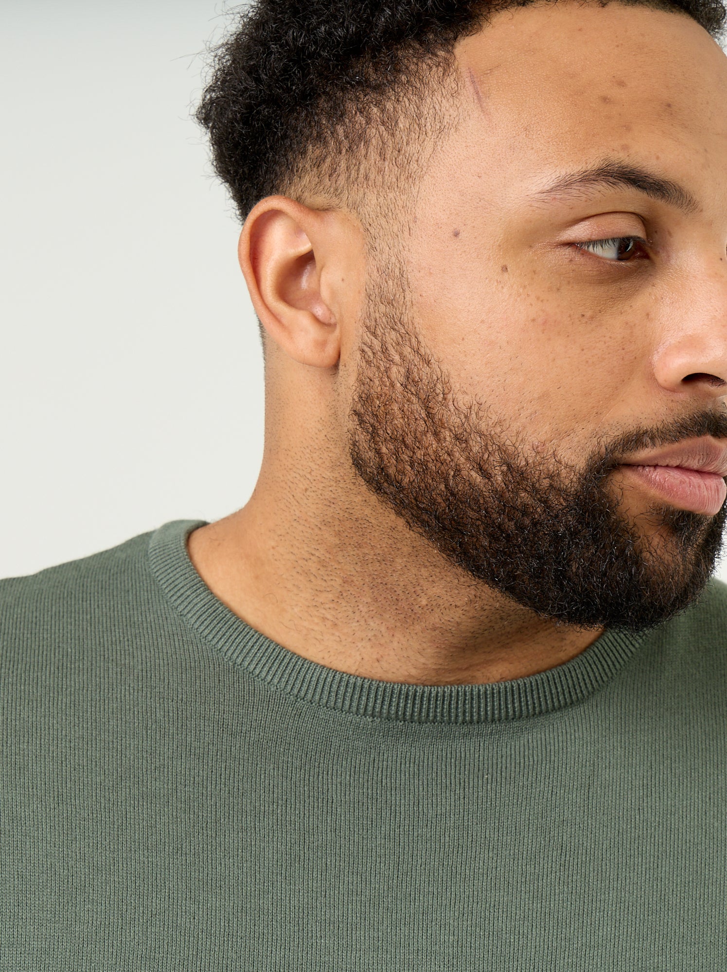 Pull col rond en fine jauge - Vert