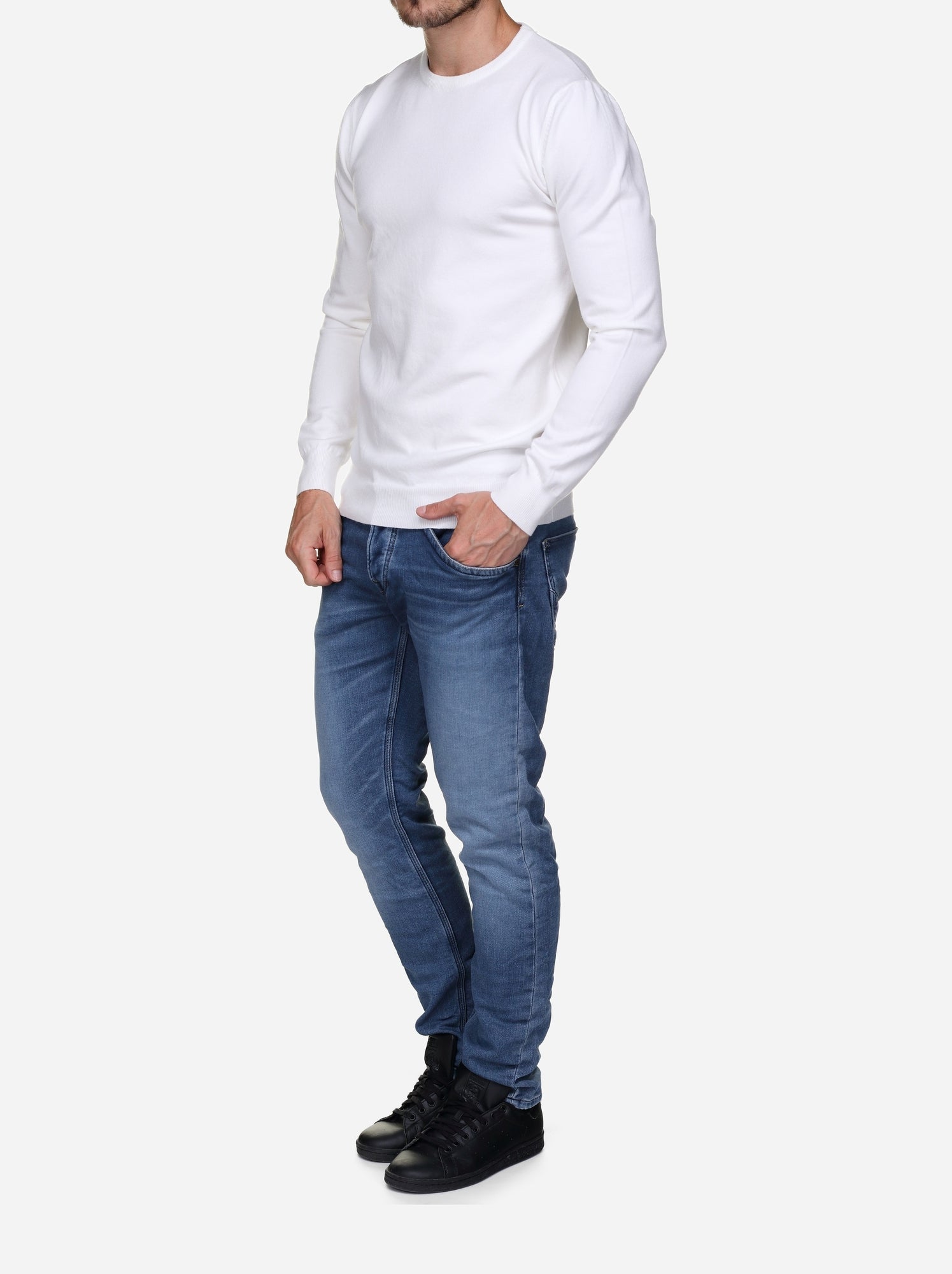 Pull col rond - Kenzarro - Blanc