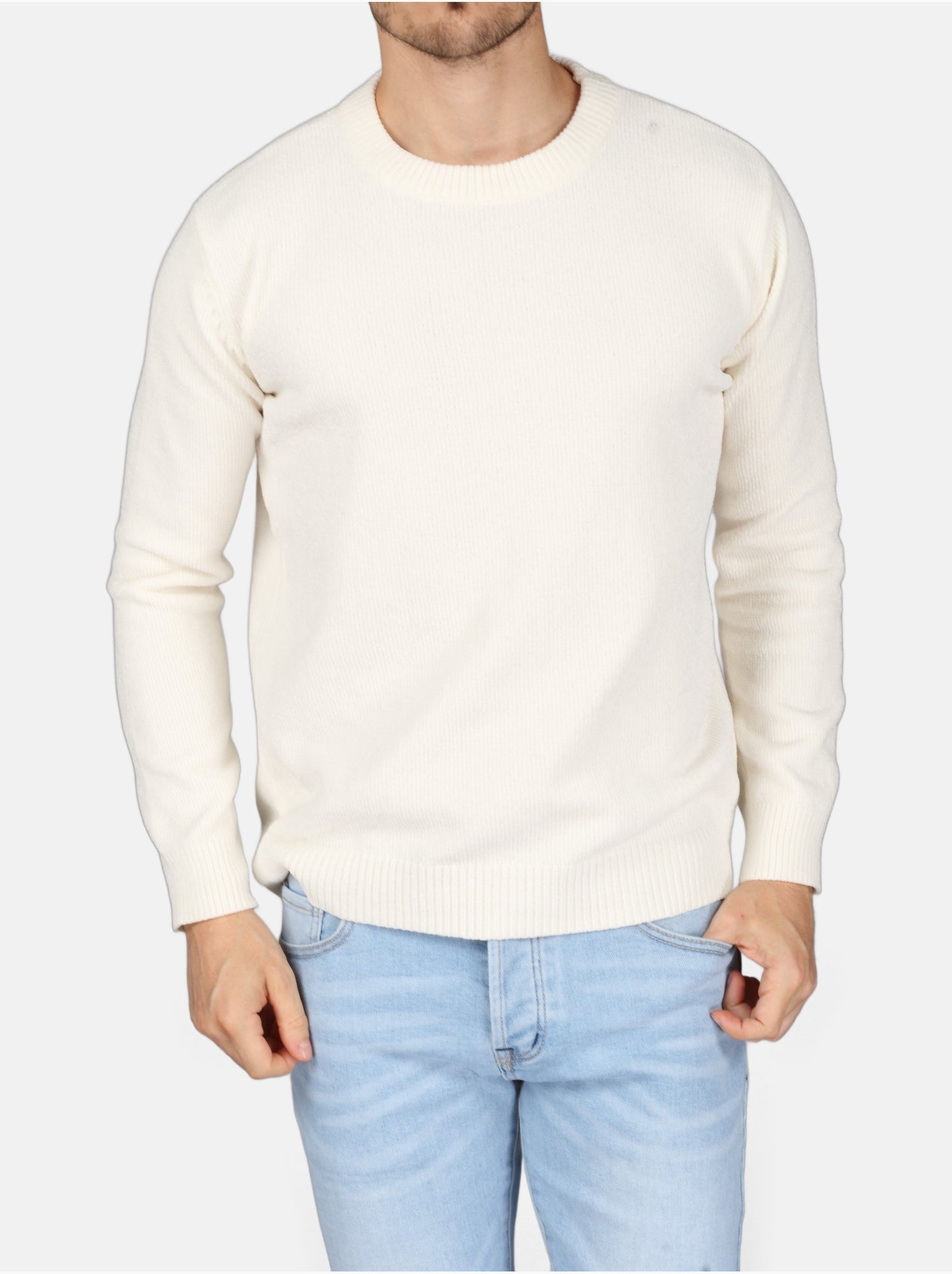 Pull col rond - Kenzarro - Blanc
