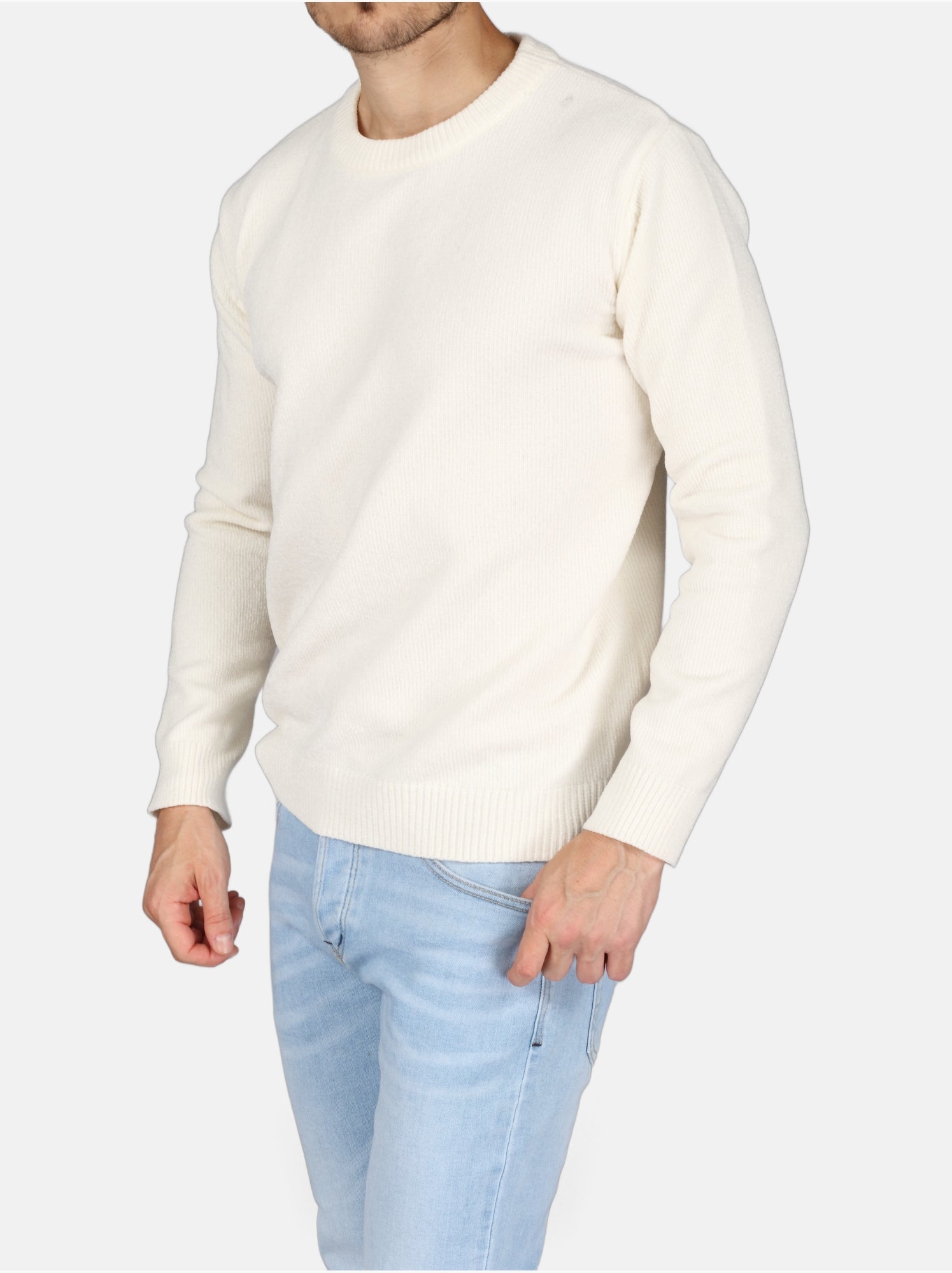 Pull col rond - Kenzarro - Blanc