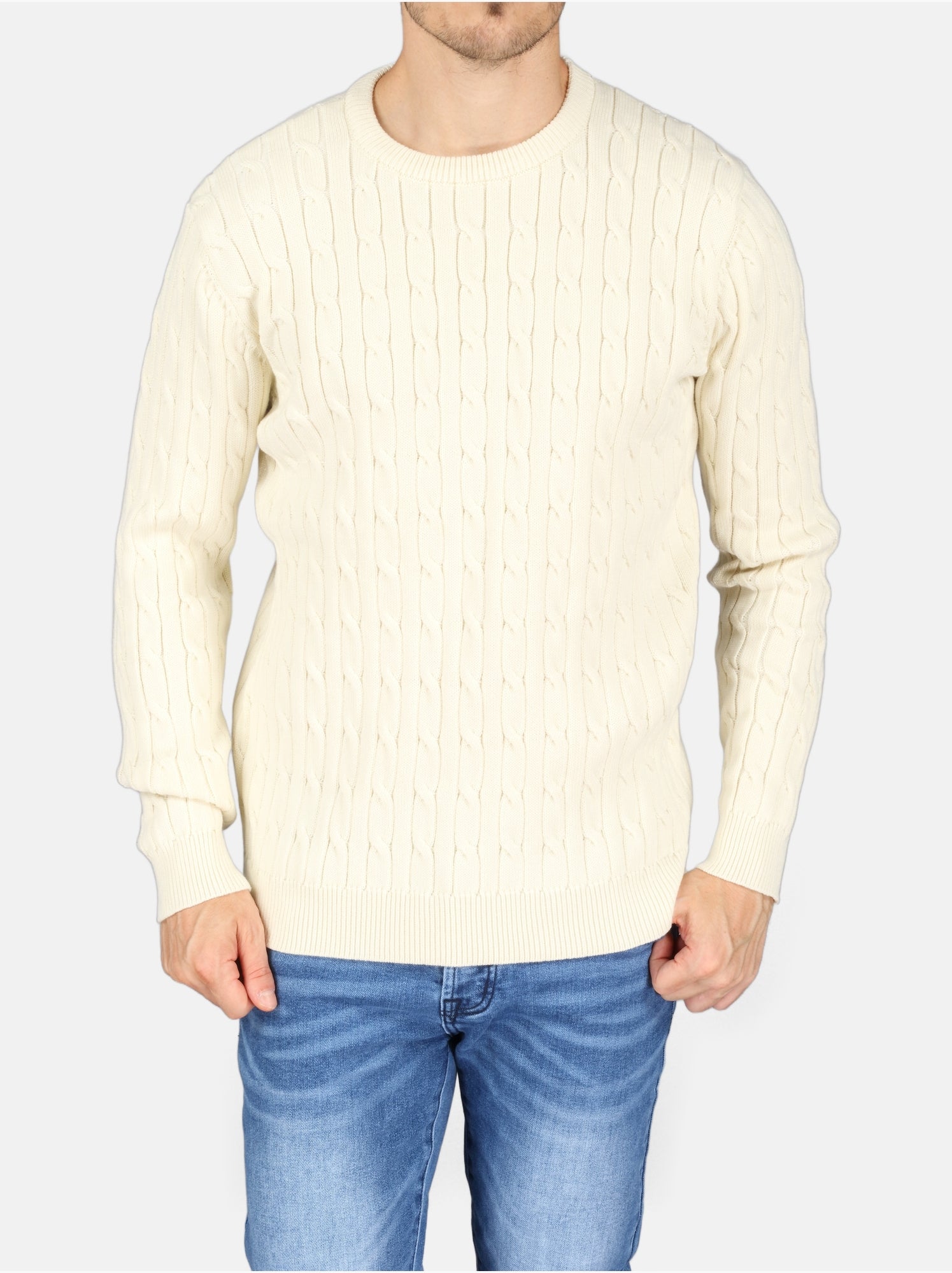 Pull col rond - Kenzarro - Blanc