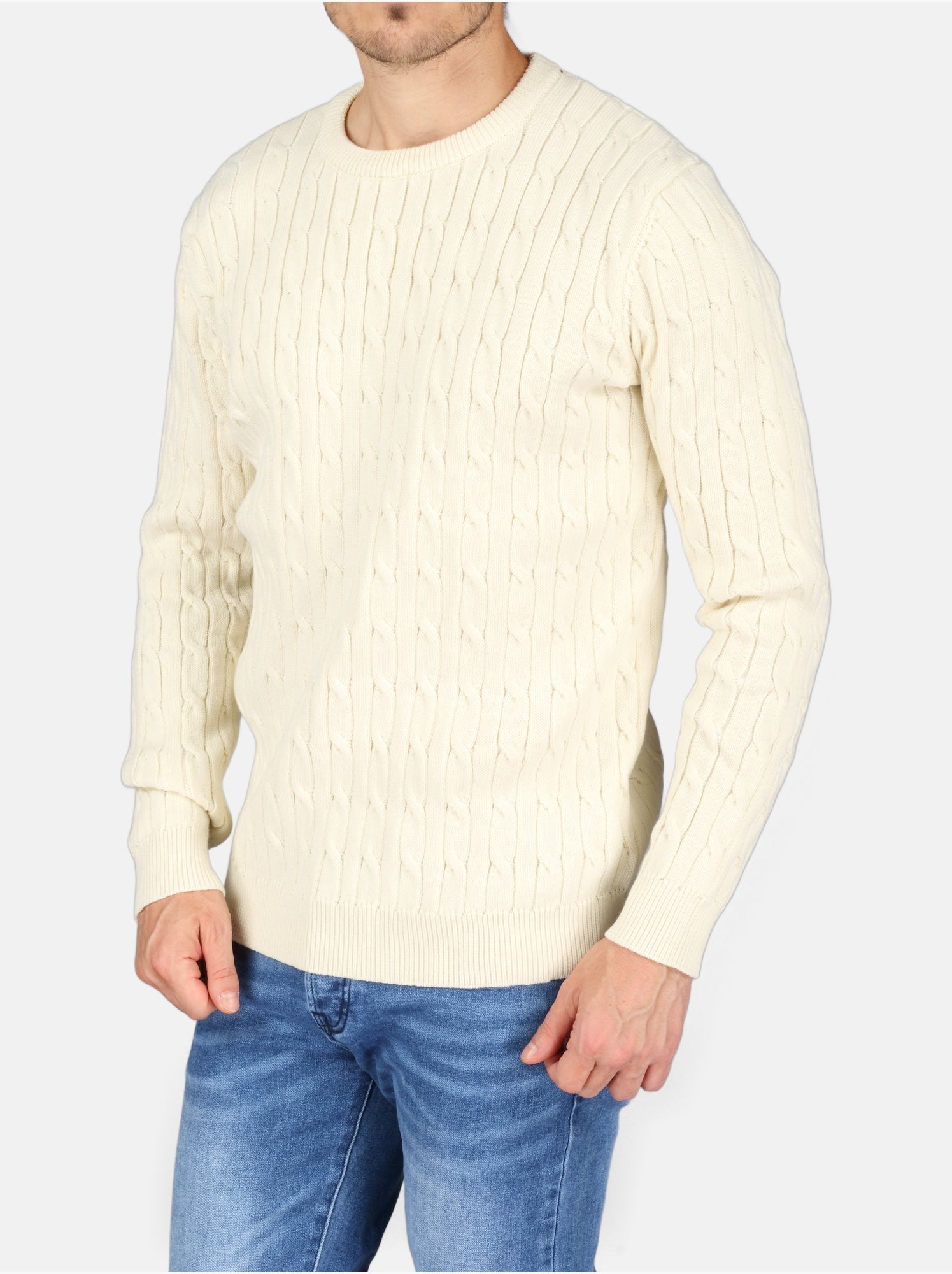 Pull col rond - Kenzarro - Blanc