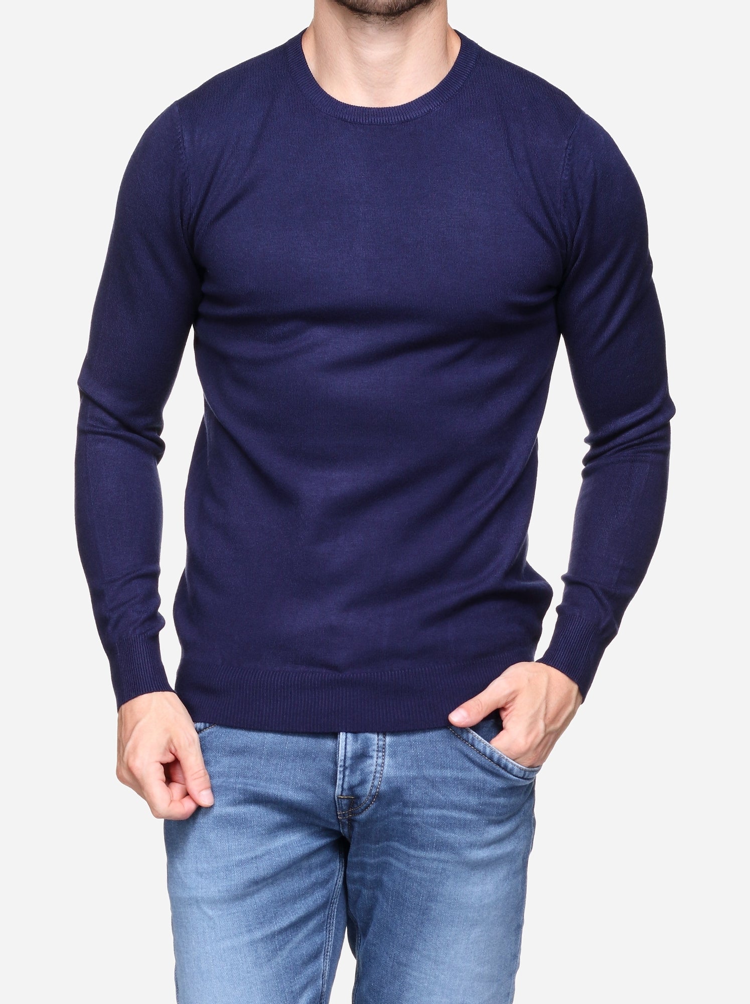 Pull col rond - Kenzarro - Bleu