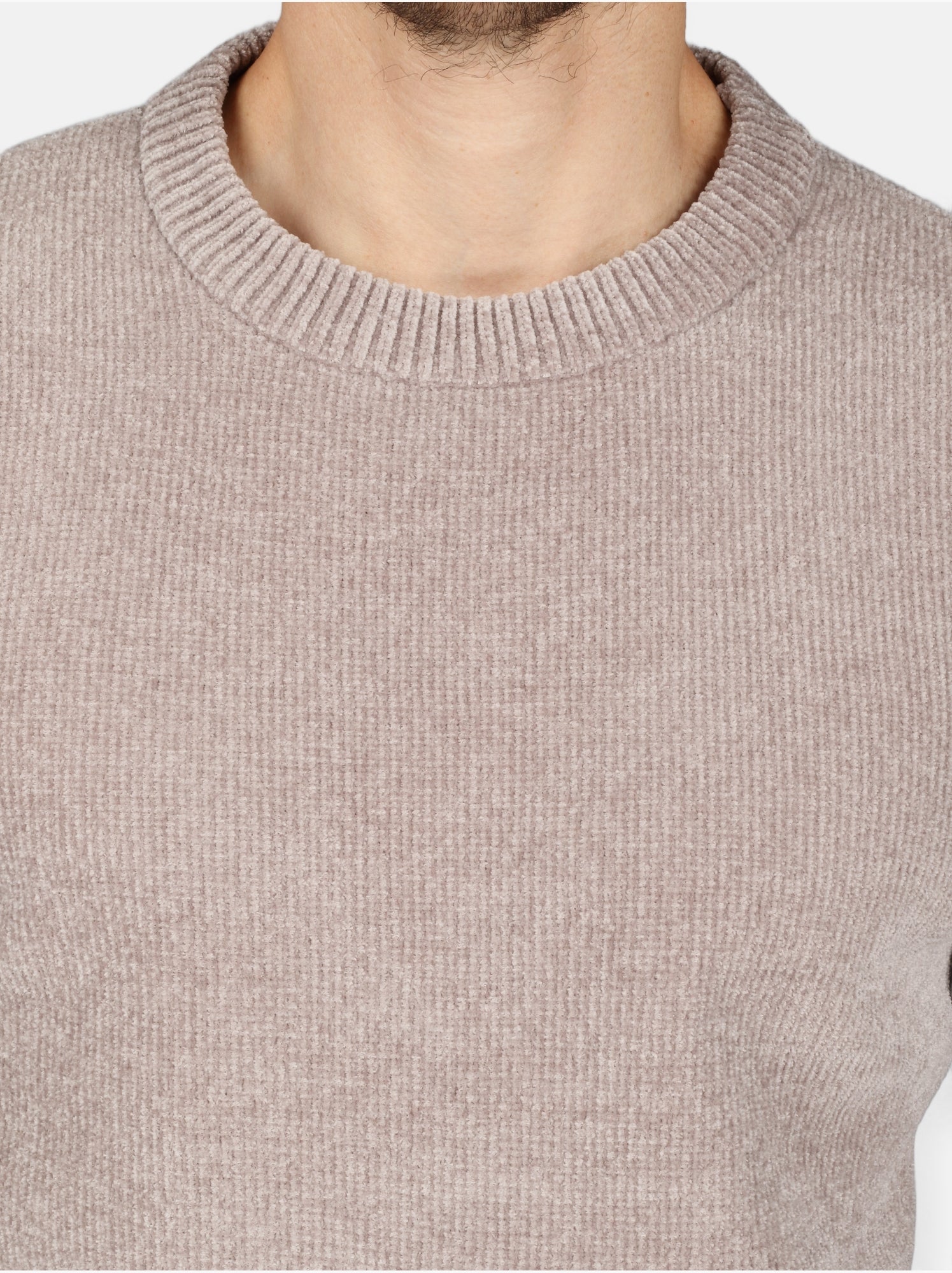 Pull col rond - Kenzarro - Gris clair