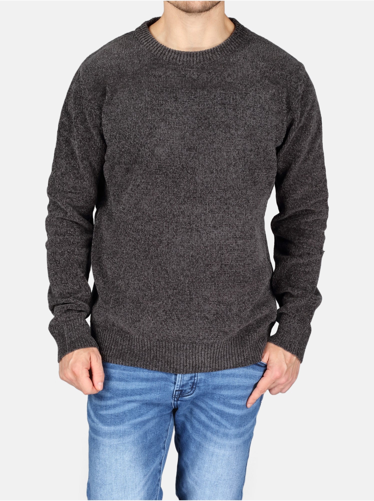 Pull col rond - Kenzarro - Gris foncé