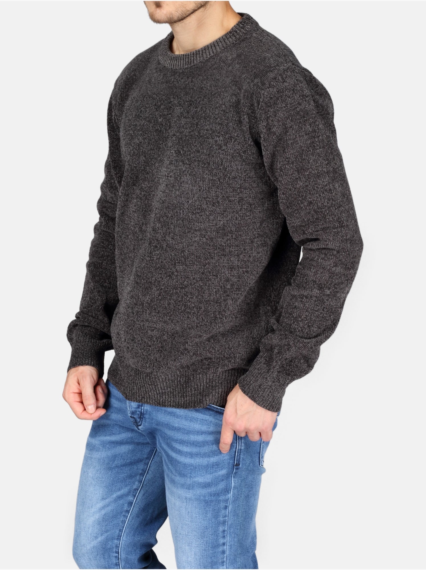 Pull col rond - Kenzarro - Gris foncé