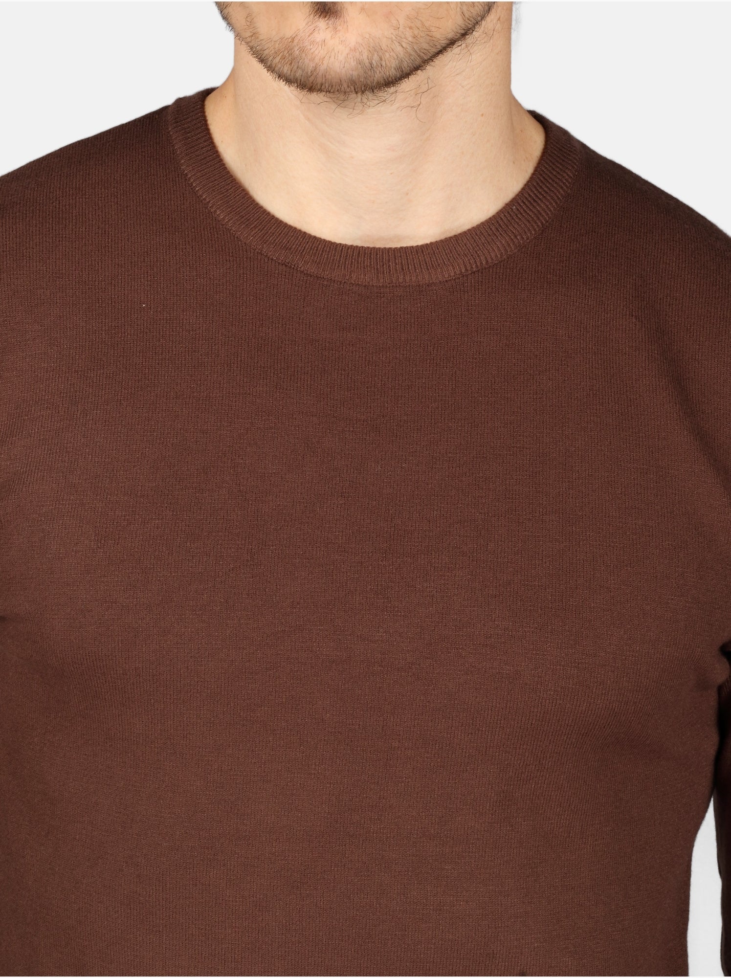 Pull col rond - Kenzarro - Marron foncé