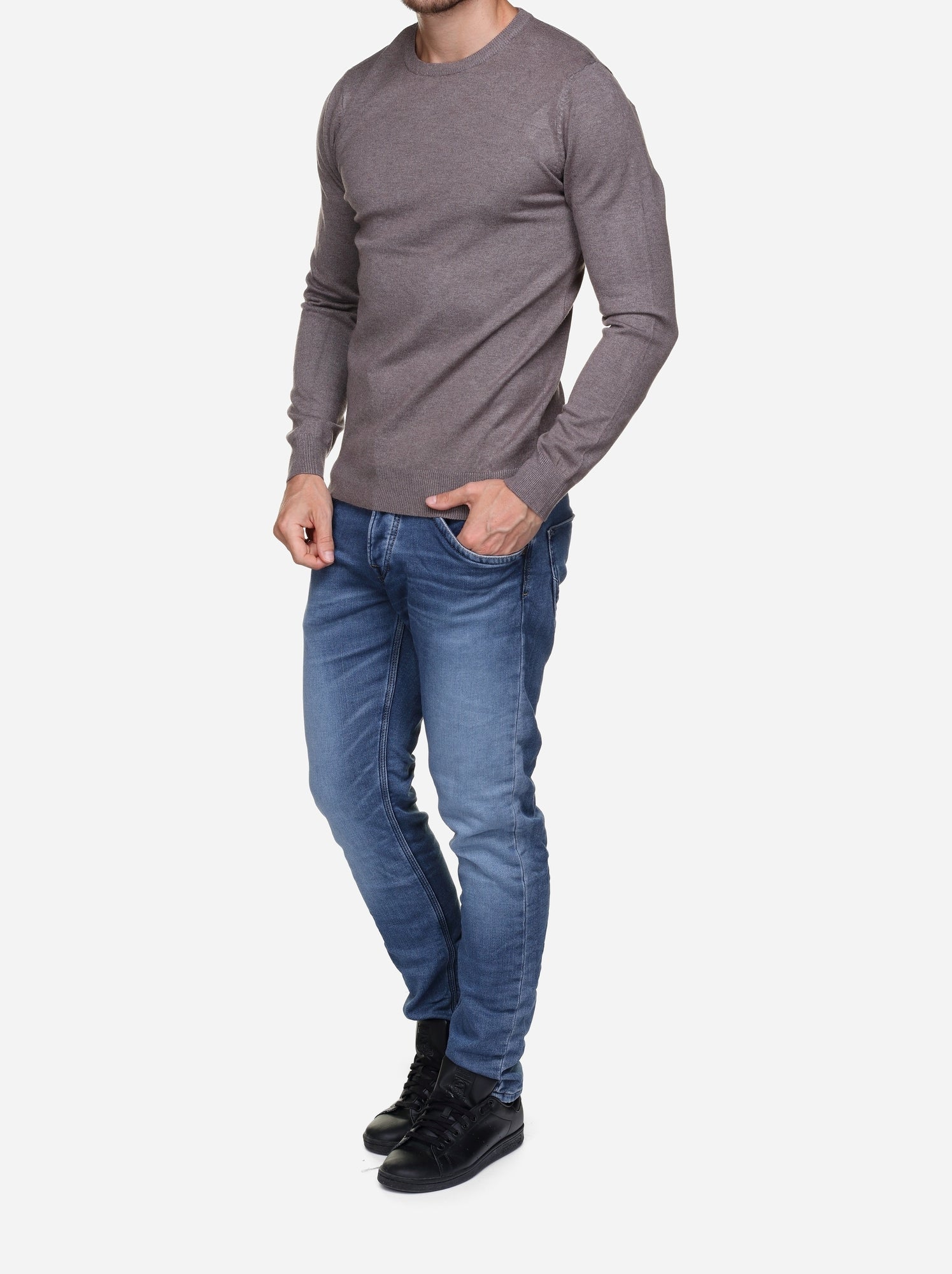 Pull col rond - Kenzarro - Marron