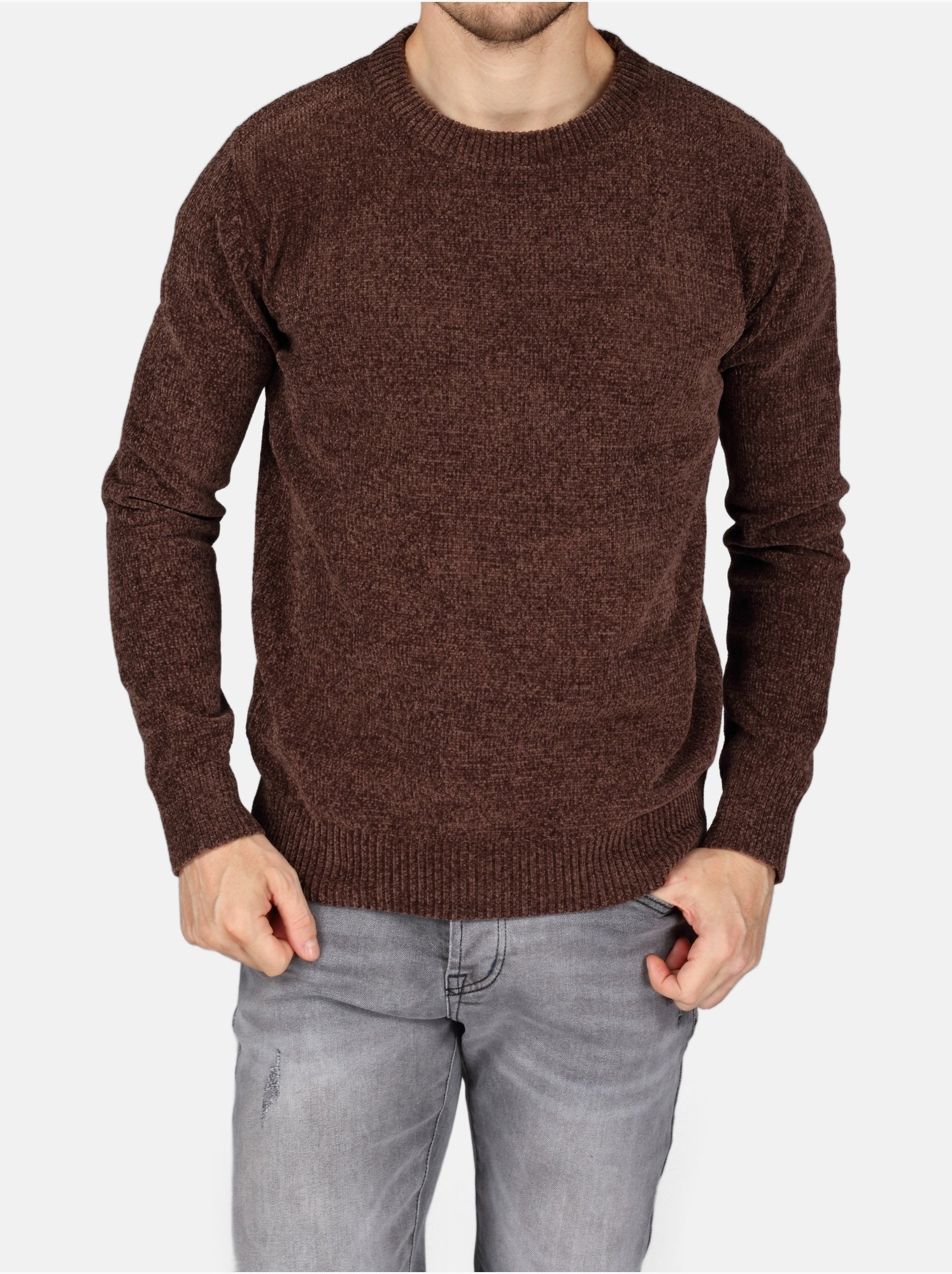 Pull col rond - Kenzarro - Marron