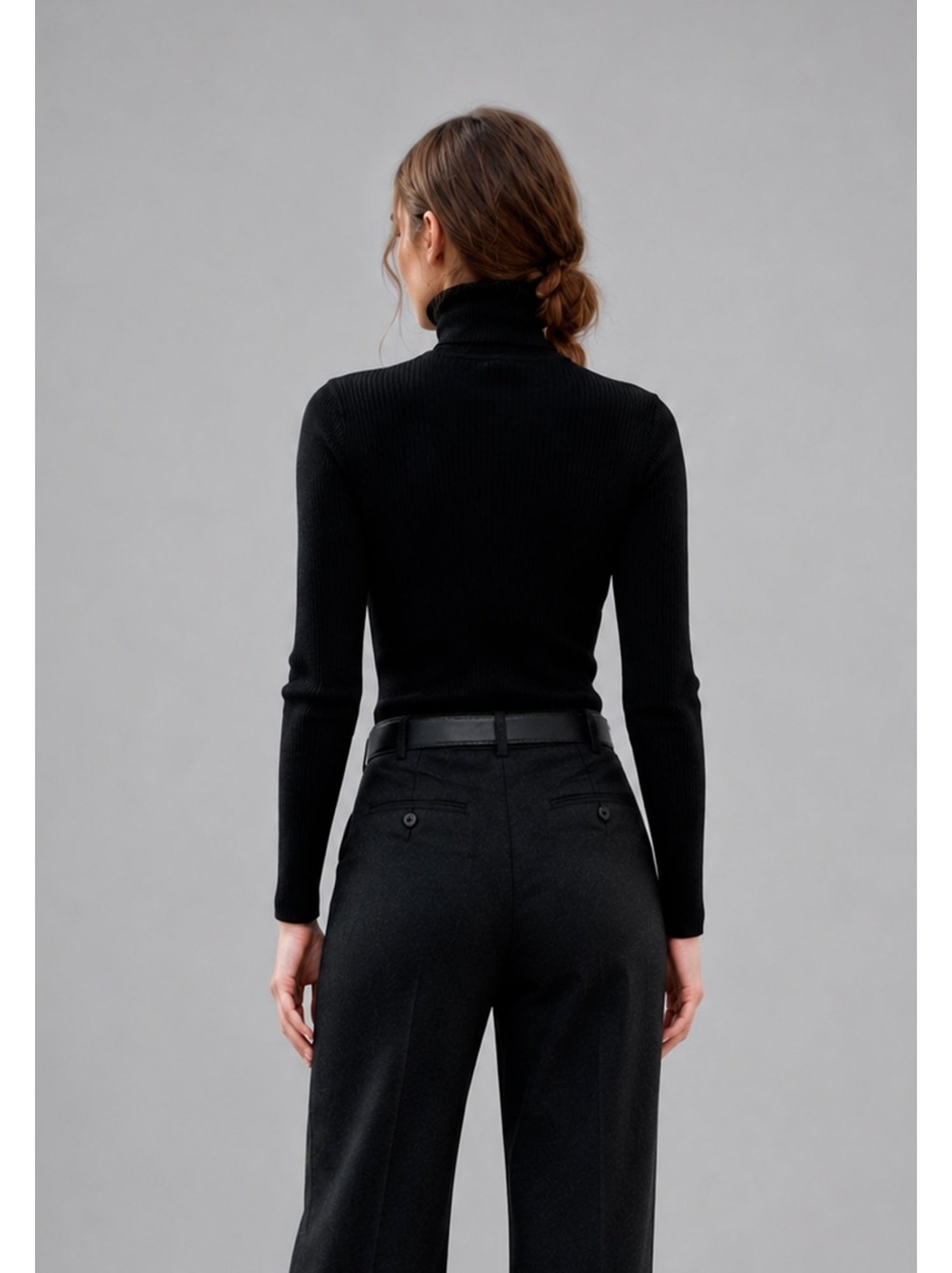Pull col roulé kebello - Noir Noir
