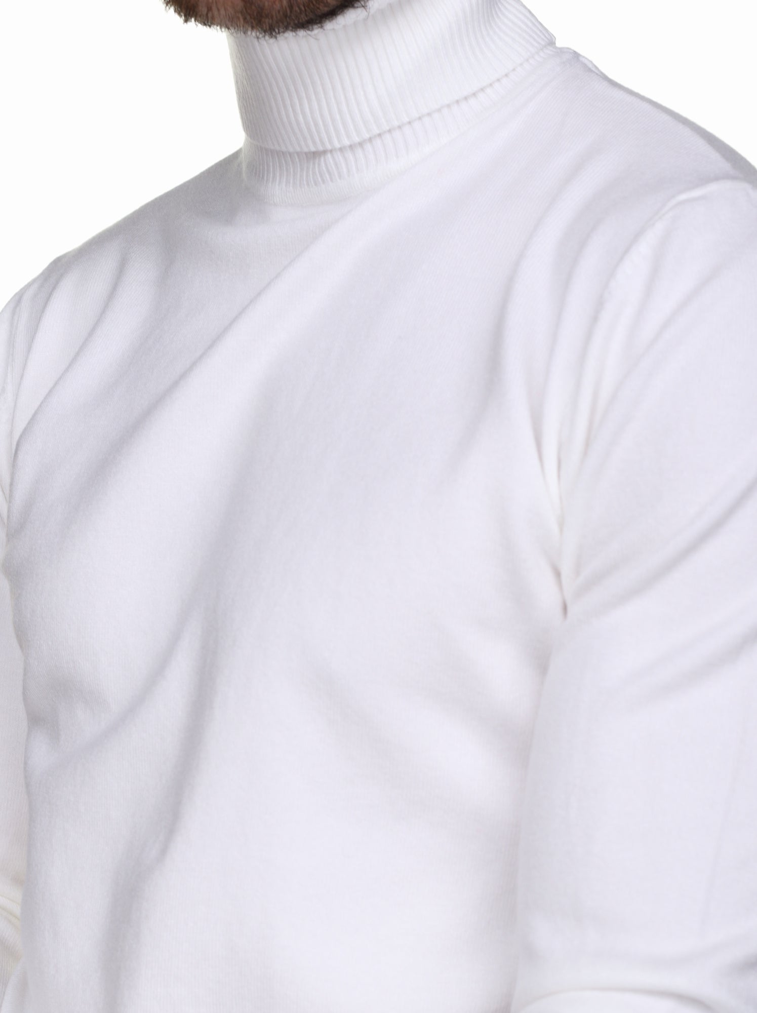 Pull col roulé - kenzarro - Blanc