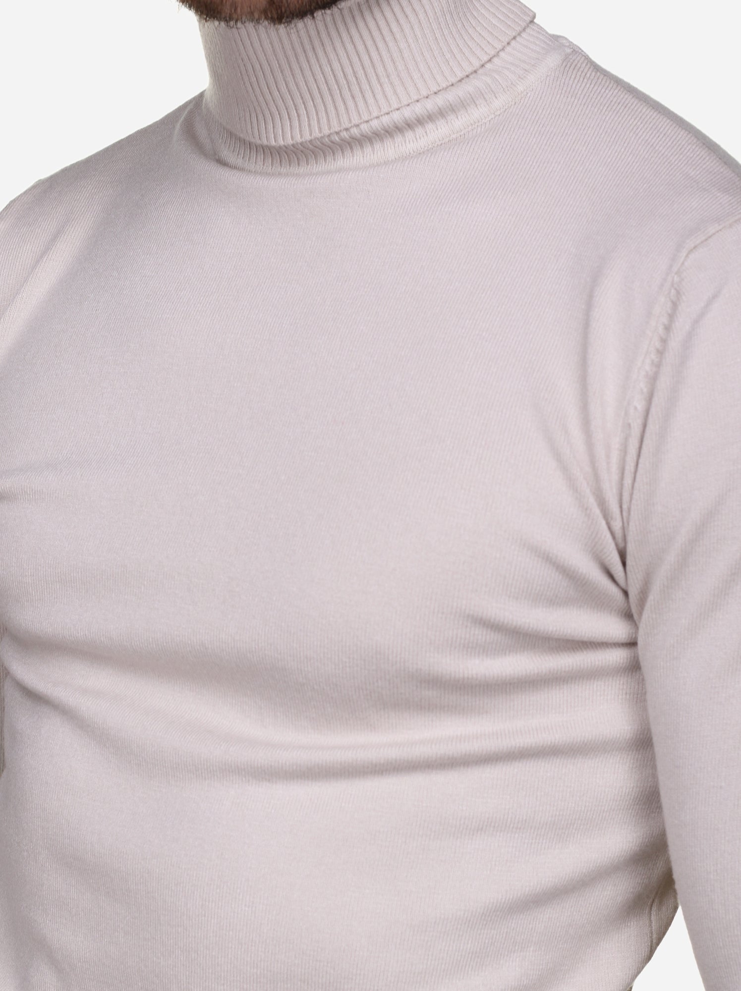 Pull col roulé - kenzarro - Crème