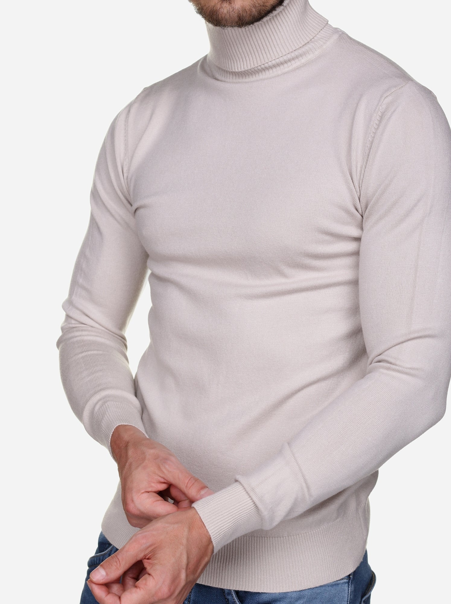 Pull col roulé - kenzarro - Crème