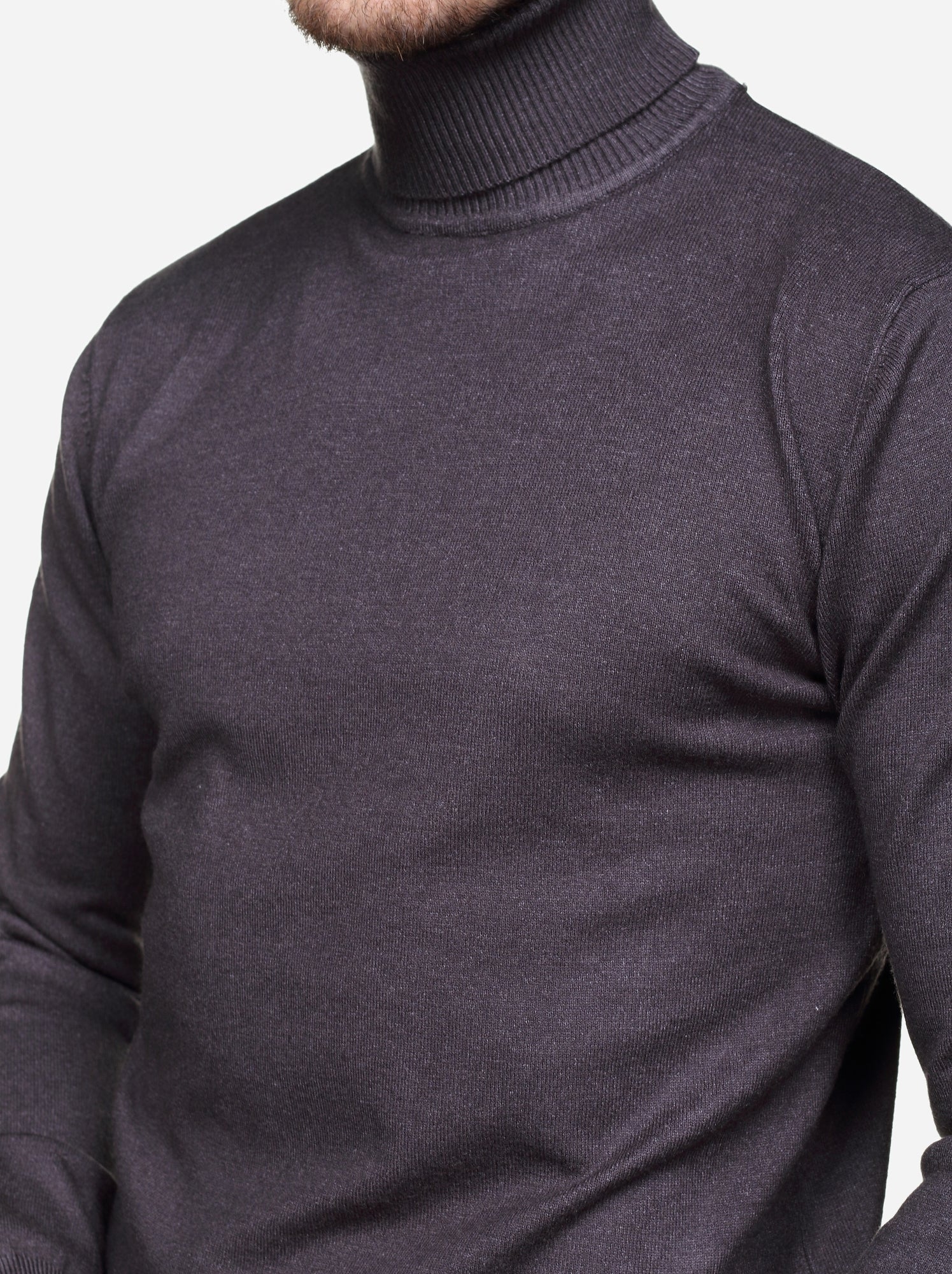 Pull col roulé - kenzarro - Gris foncé