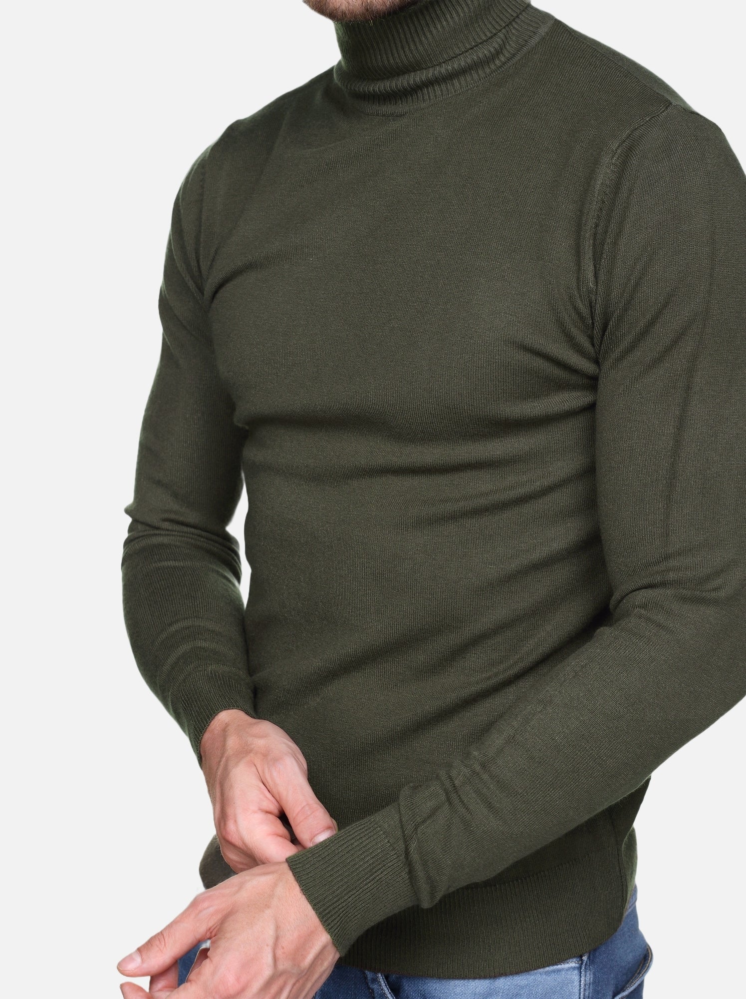 Pull col roulé - kenzarro - Kaki