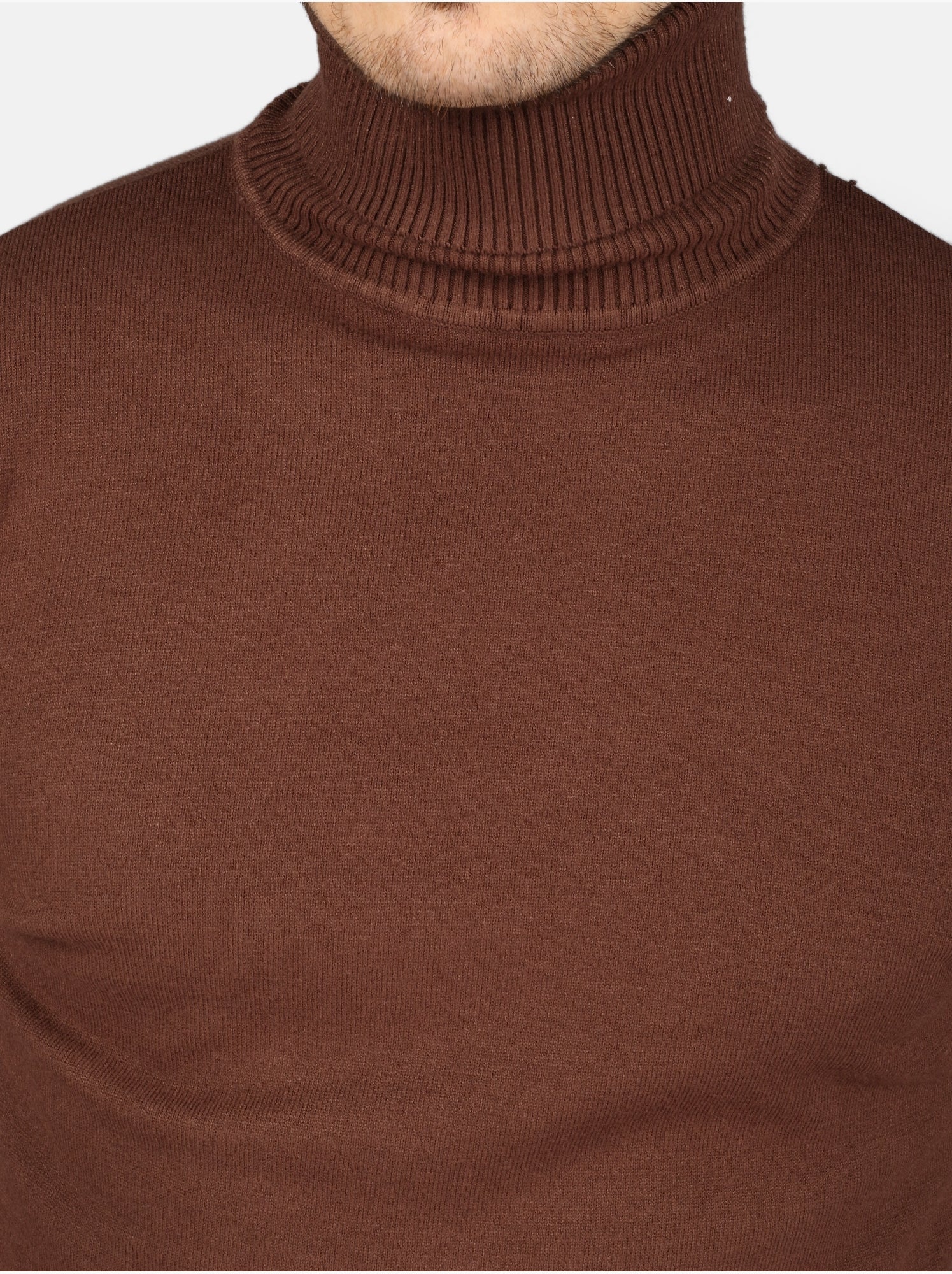 Pull col roulé - kenzarro - Marron foncé