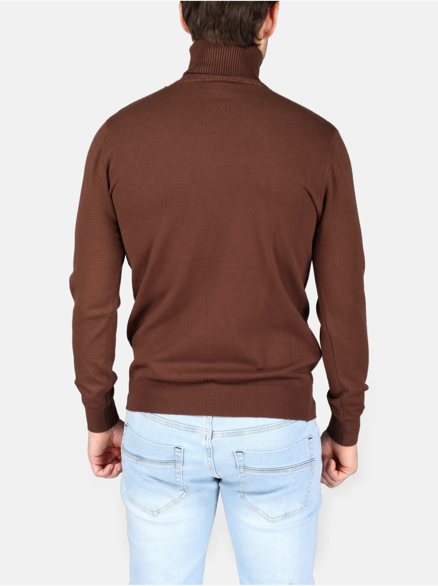 Pull col roulé - kenzarro - Marron foncé