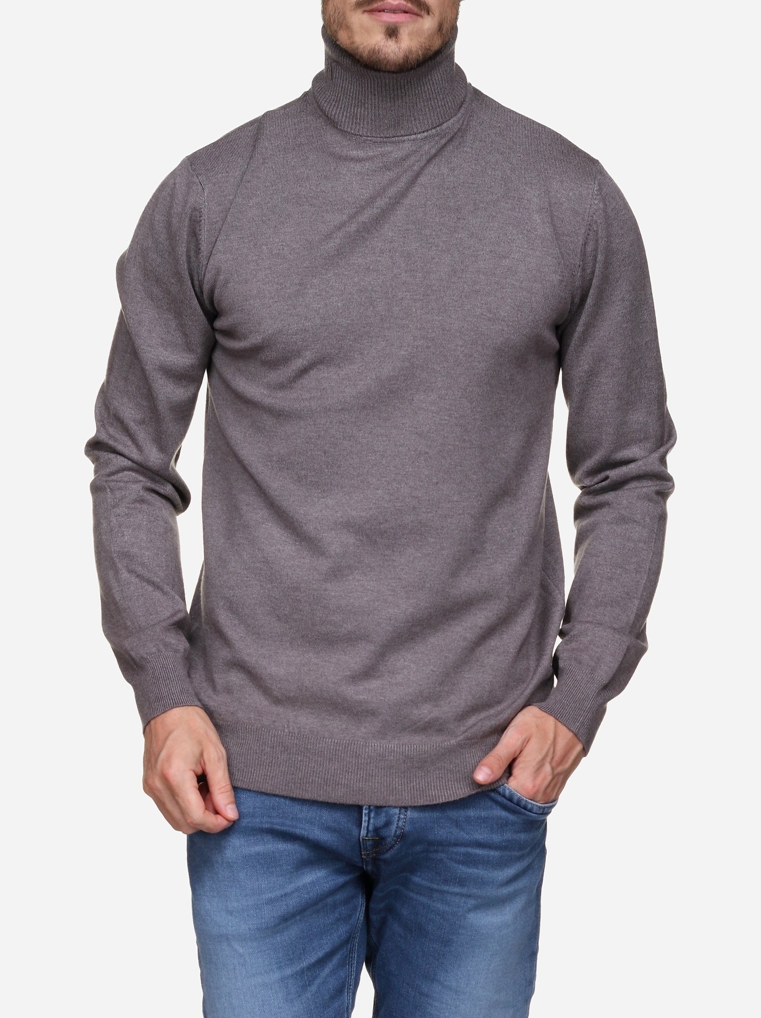 Pull col roulé - kenzarro - Marron