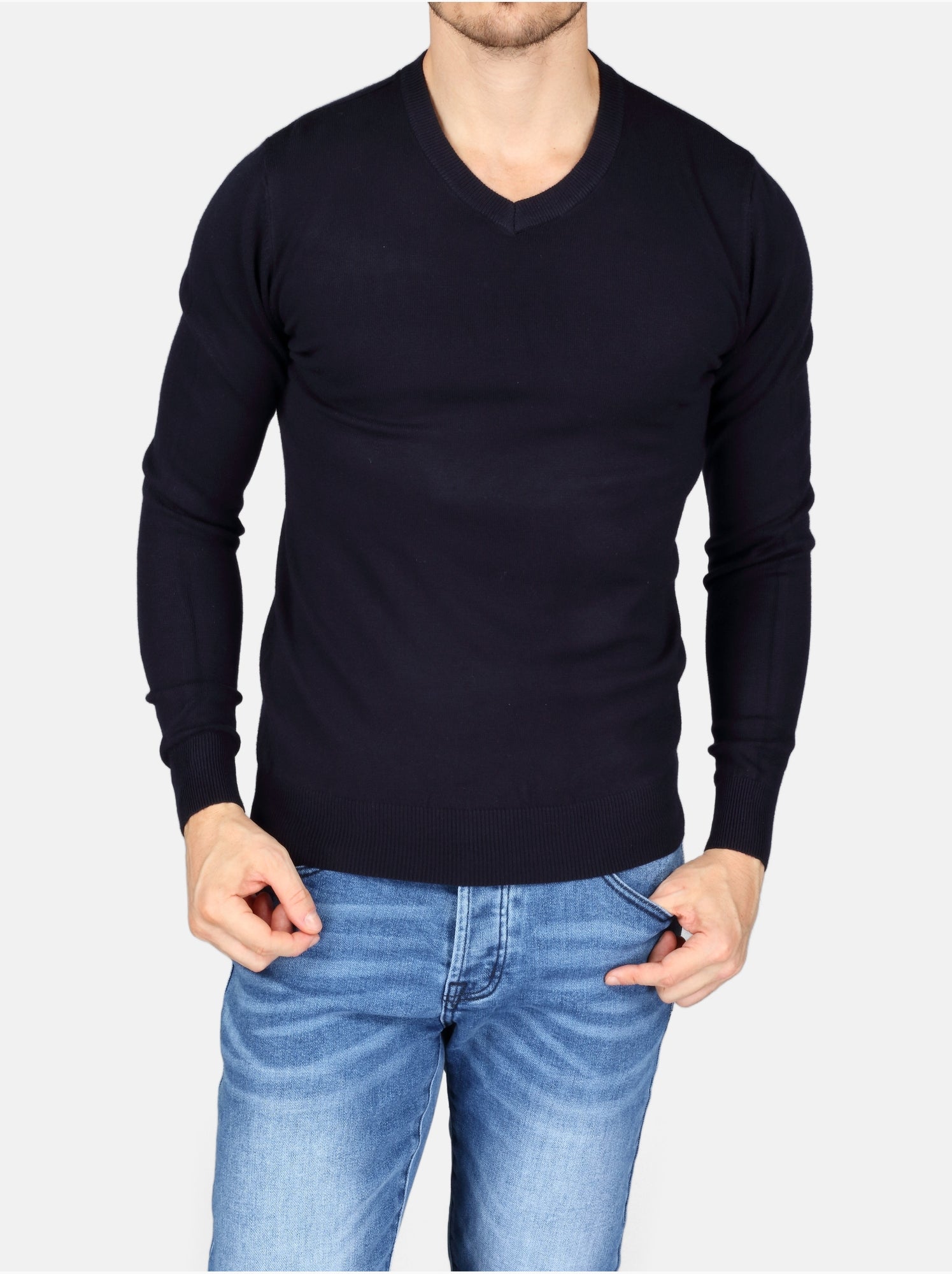 Pull col v - Kenzarro - Bleu