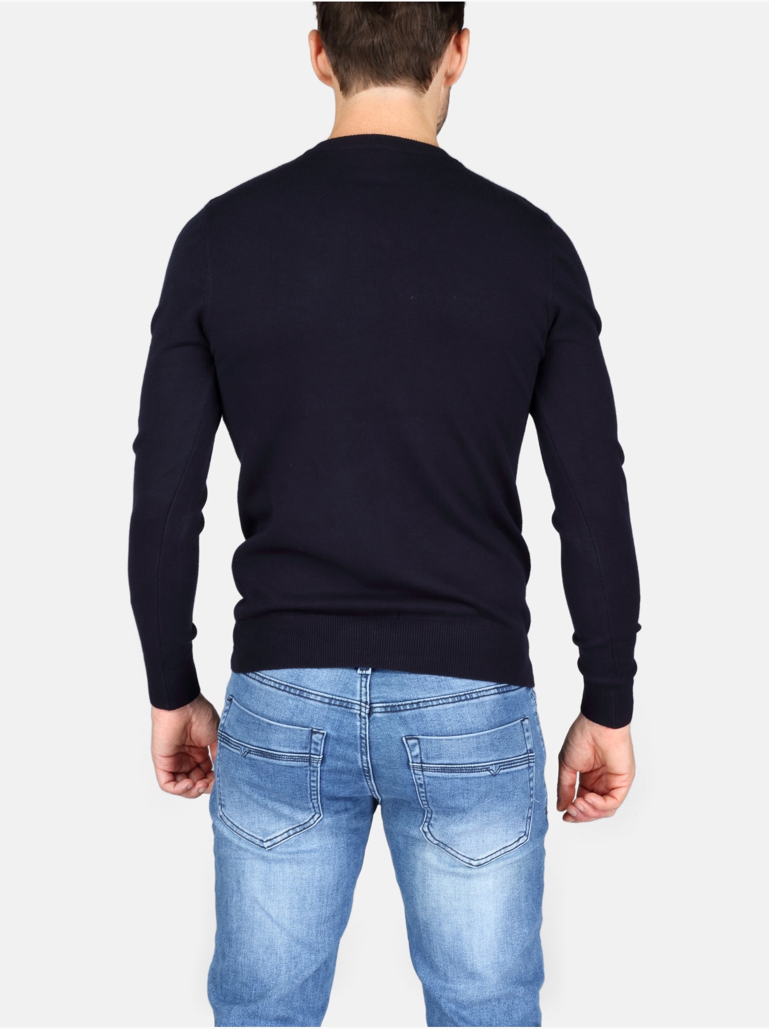 Pull col v - Kenzarro - Bleu