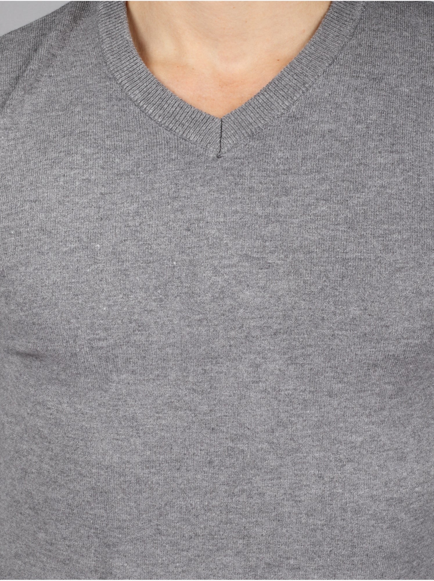 Pull col v - Kenzarro - Gris clair