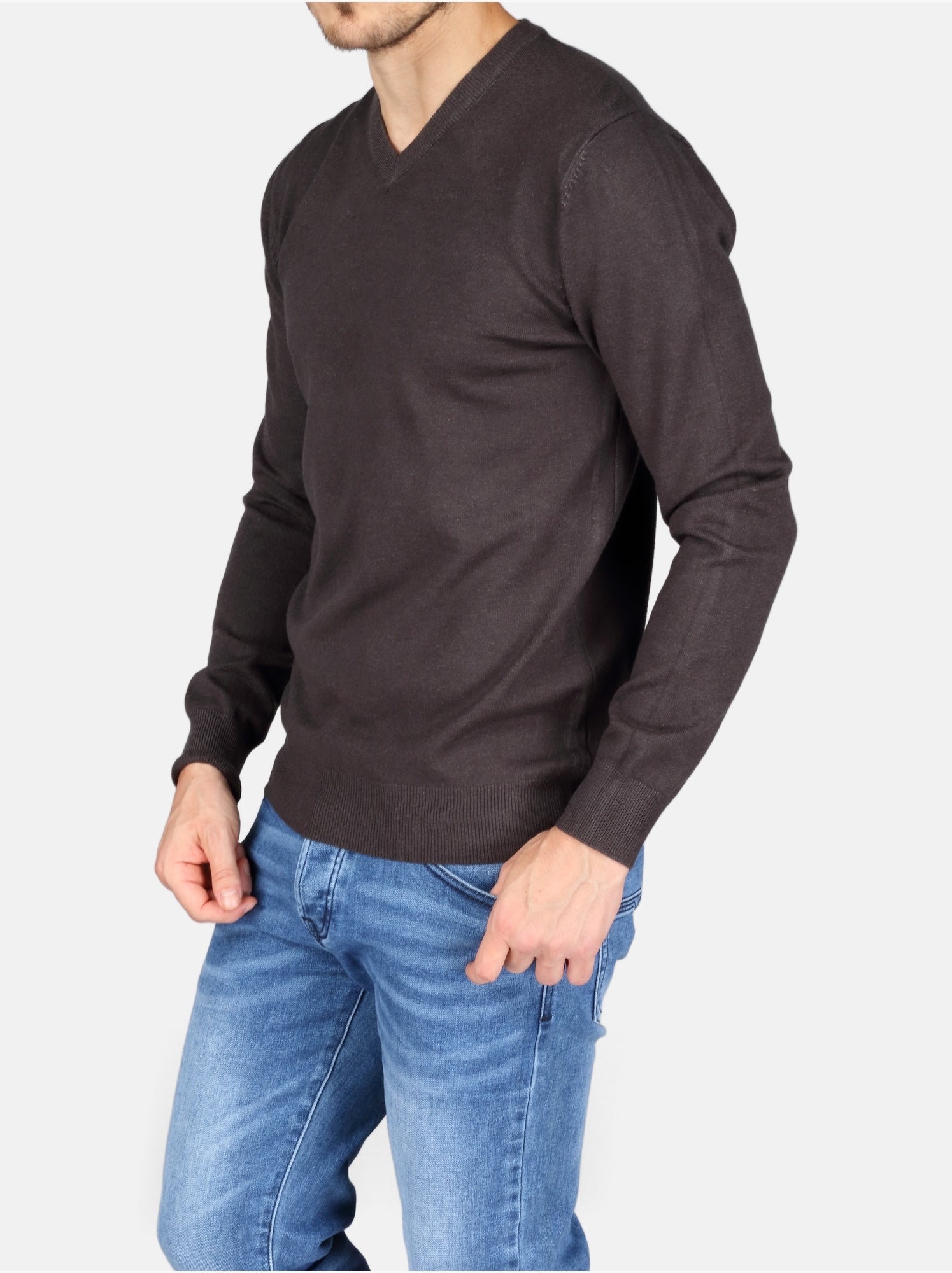 Pull col v - Kenzarro - Gris foncé