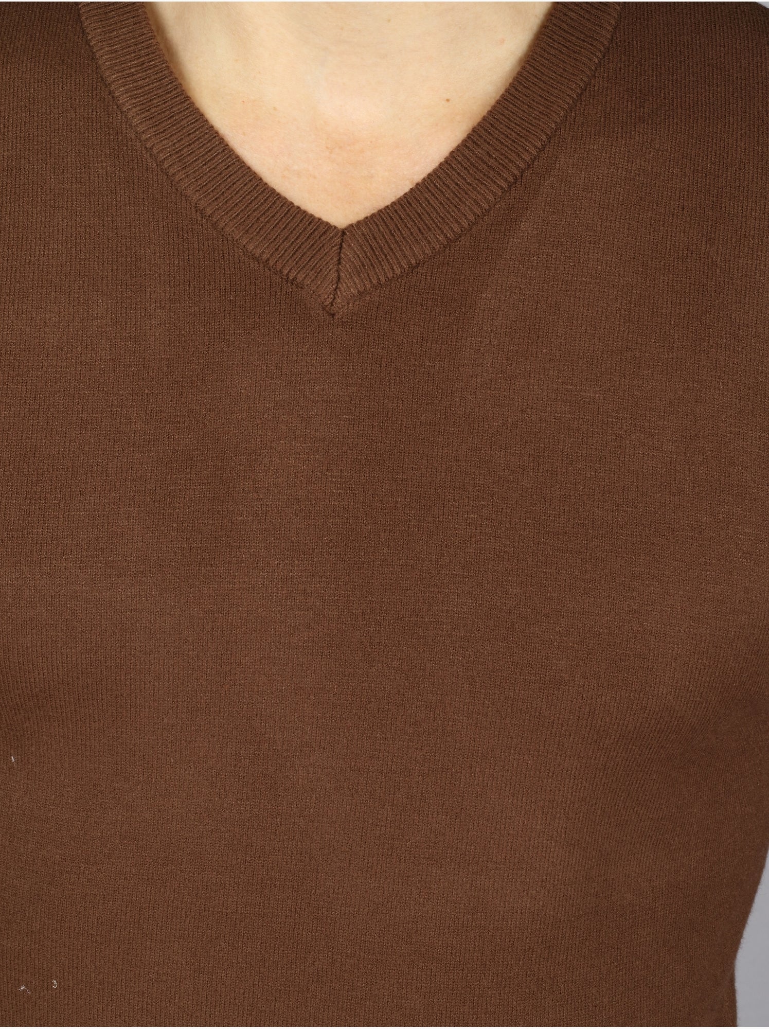 Pull col v - Kenzarro - Marron