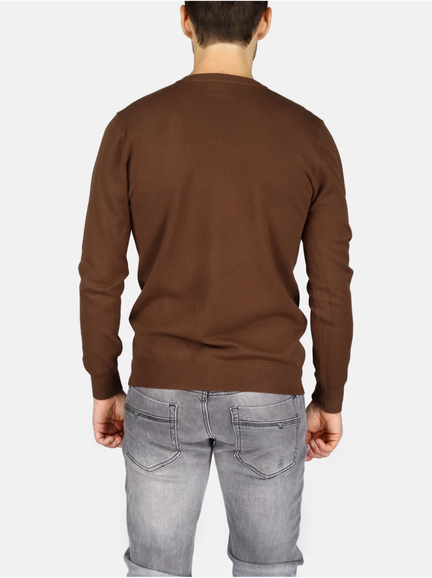Pull col v - Kenzarro - Marron