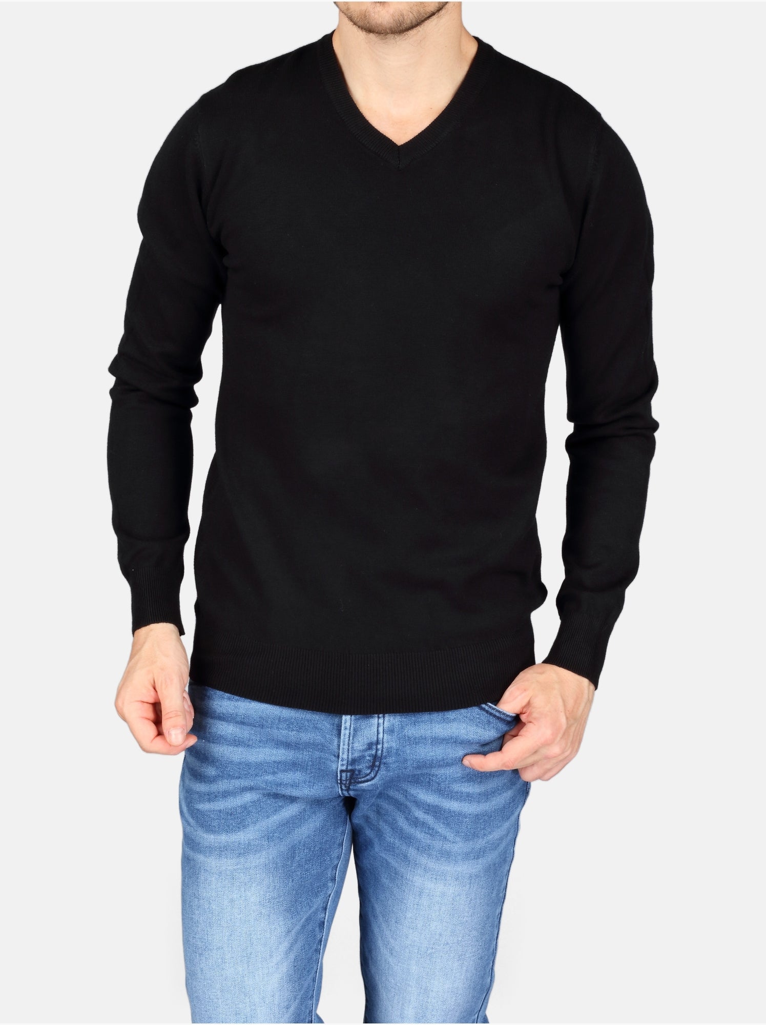 Pull col v - Kenzarro - Noir