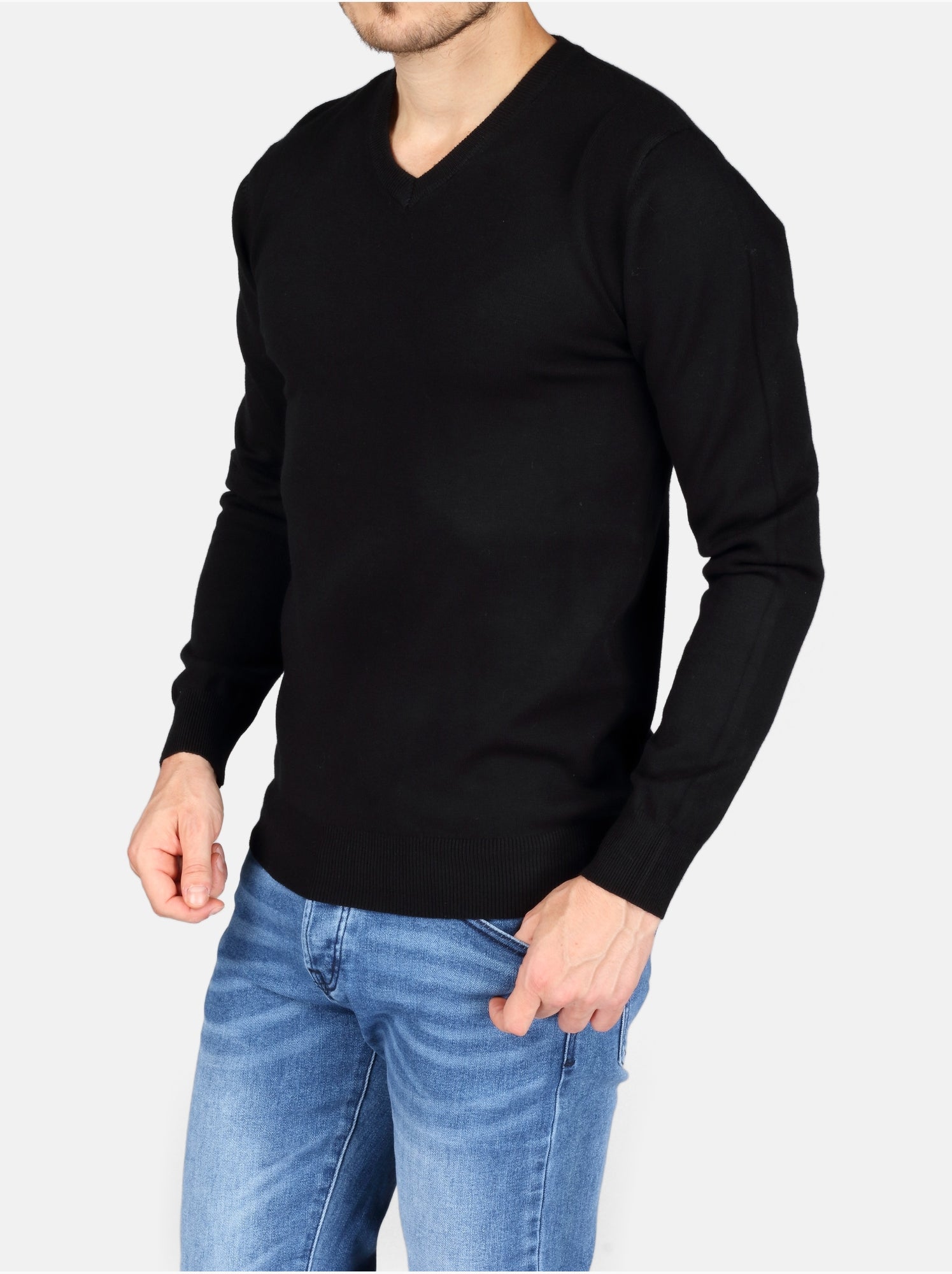 Pull col v - Kenzarro - Noir