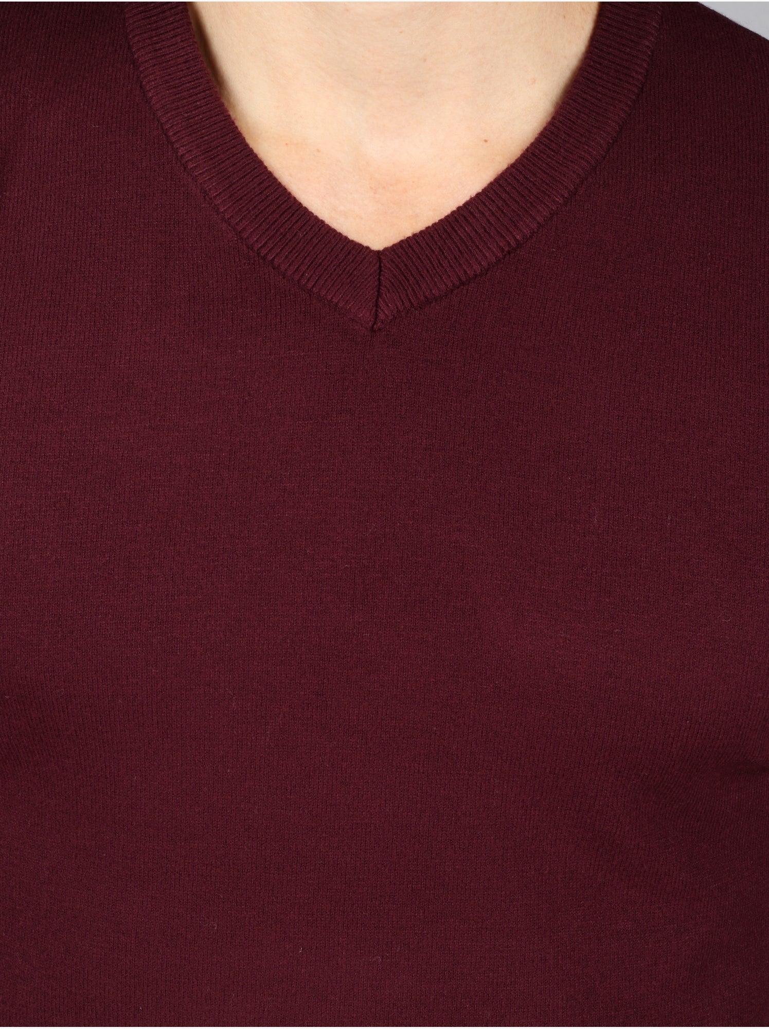 Pull col v - Kenzarro - Rouge