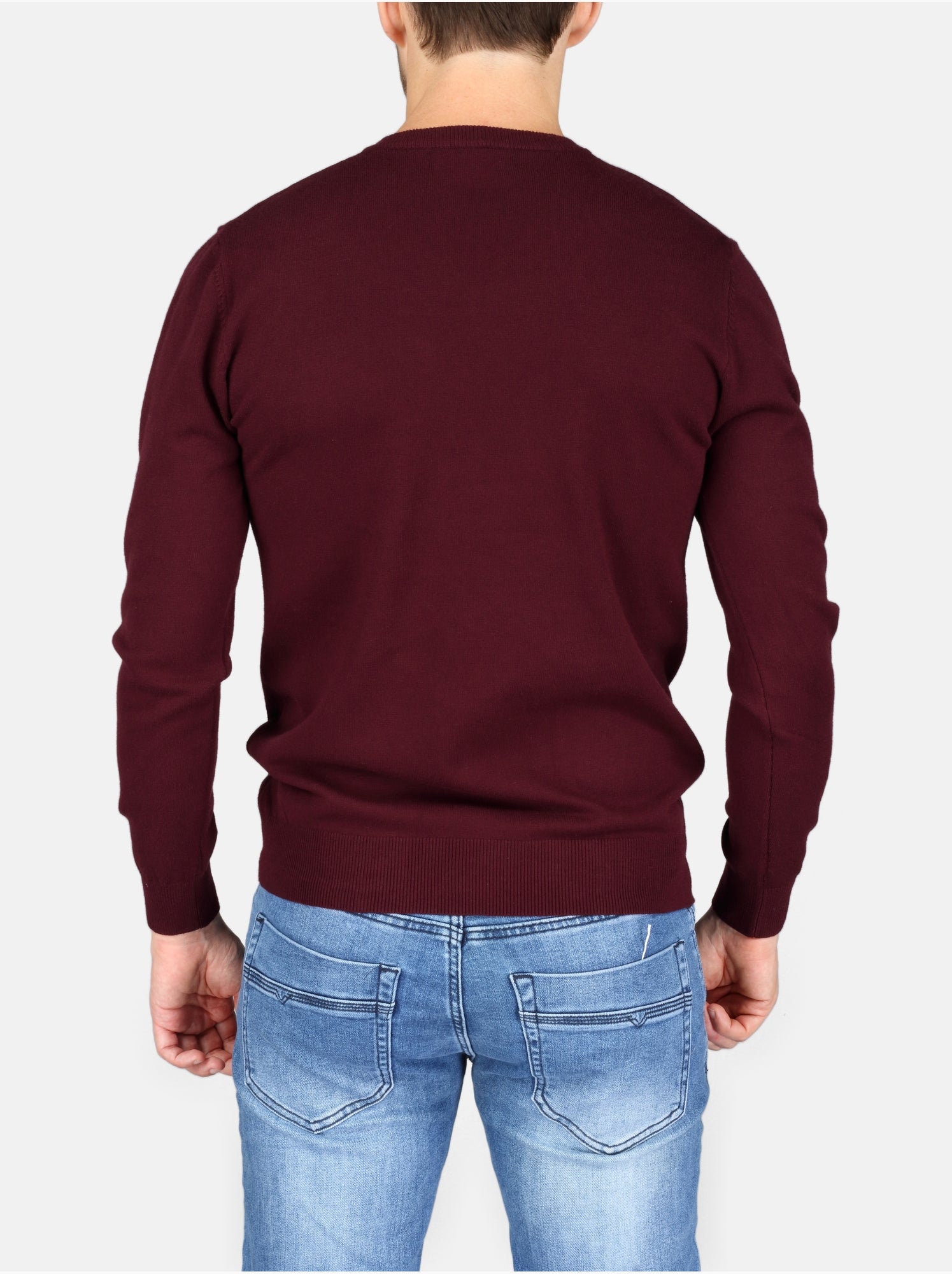 Pull col v - Kenzarro - Rouge
