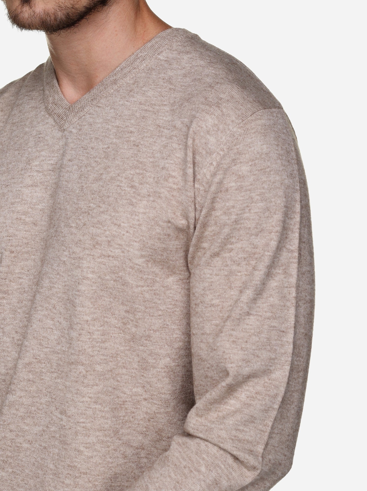 Pull col v - Yves Enzo - Crème