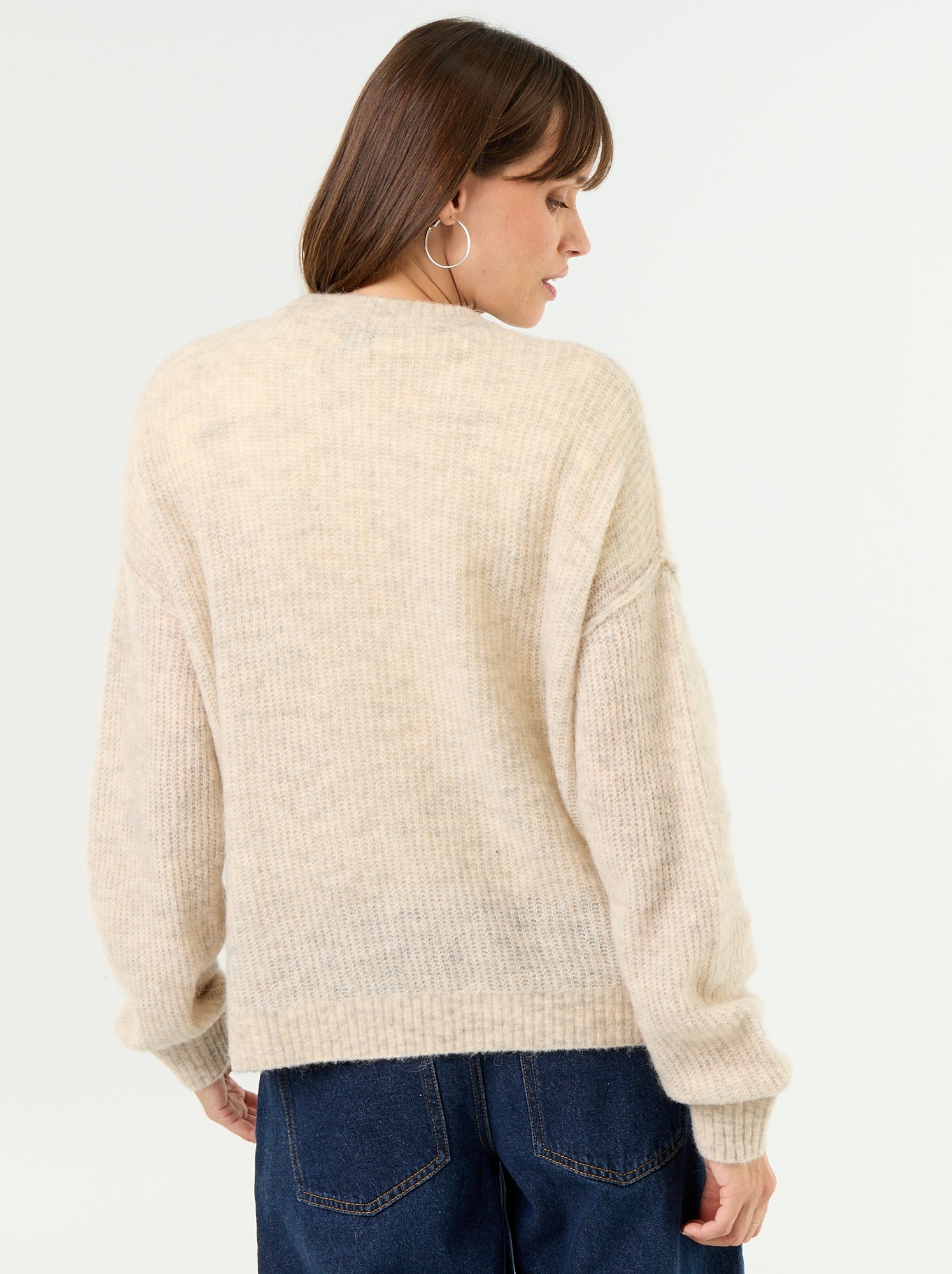 Pull d'allaitement en laine mélangée - Beige