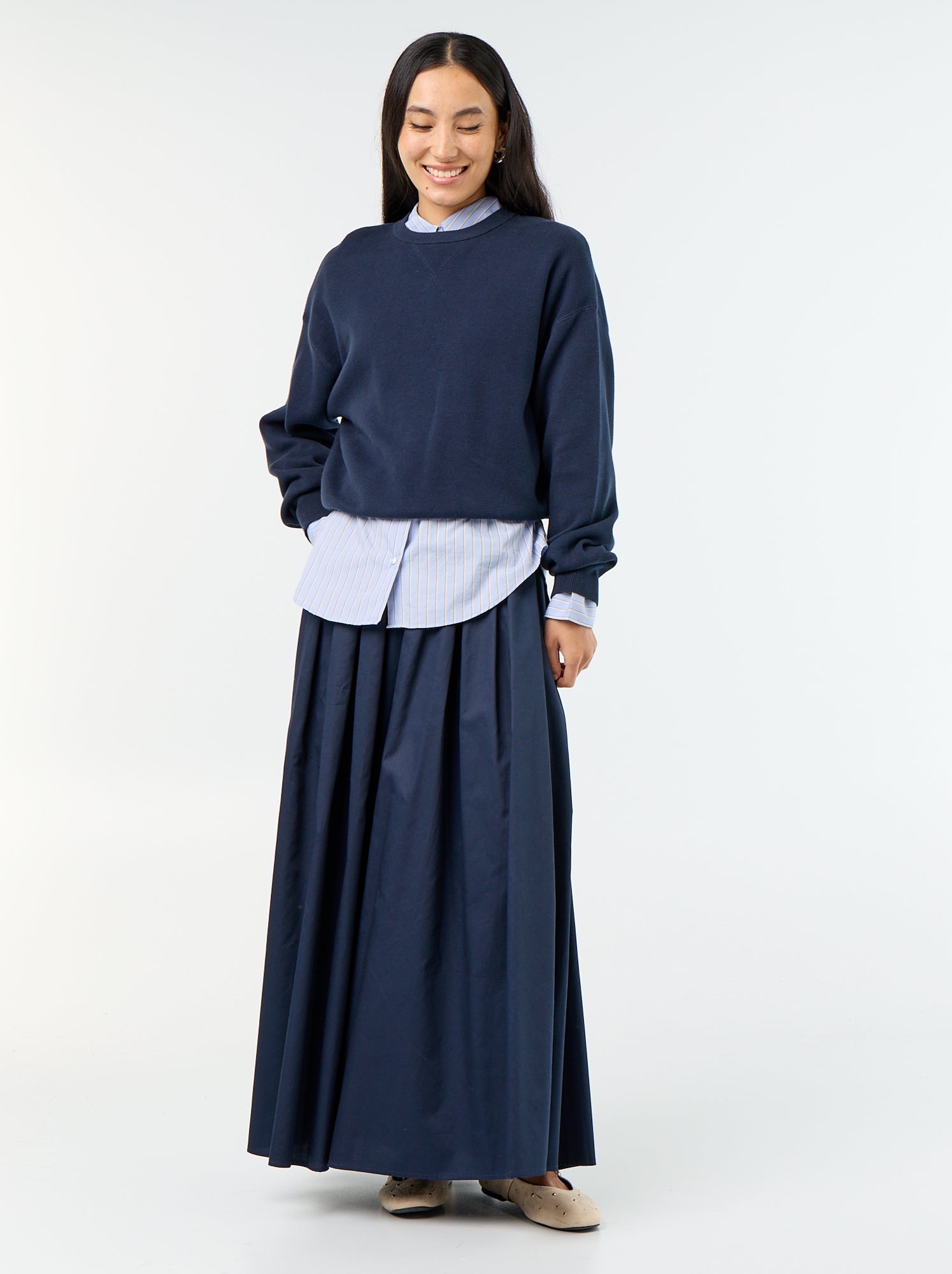 Pull en coton épais - Bleu