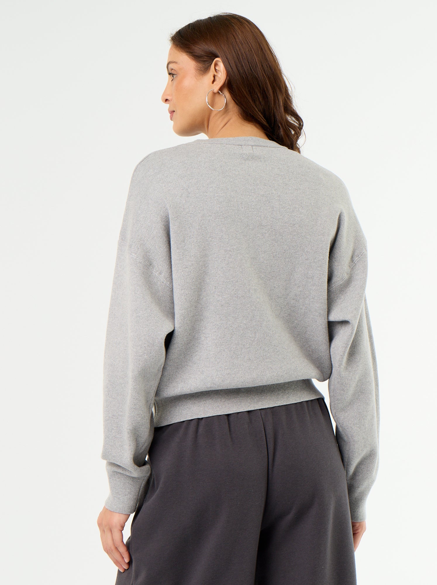 Pull en coton épais - Gris