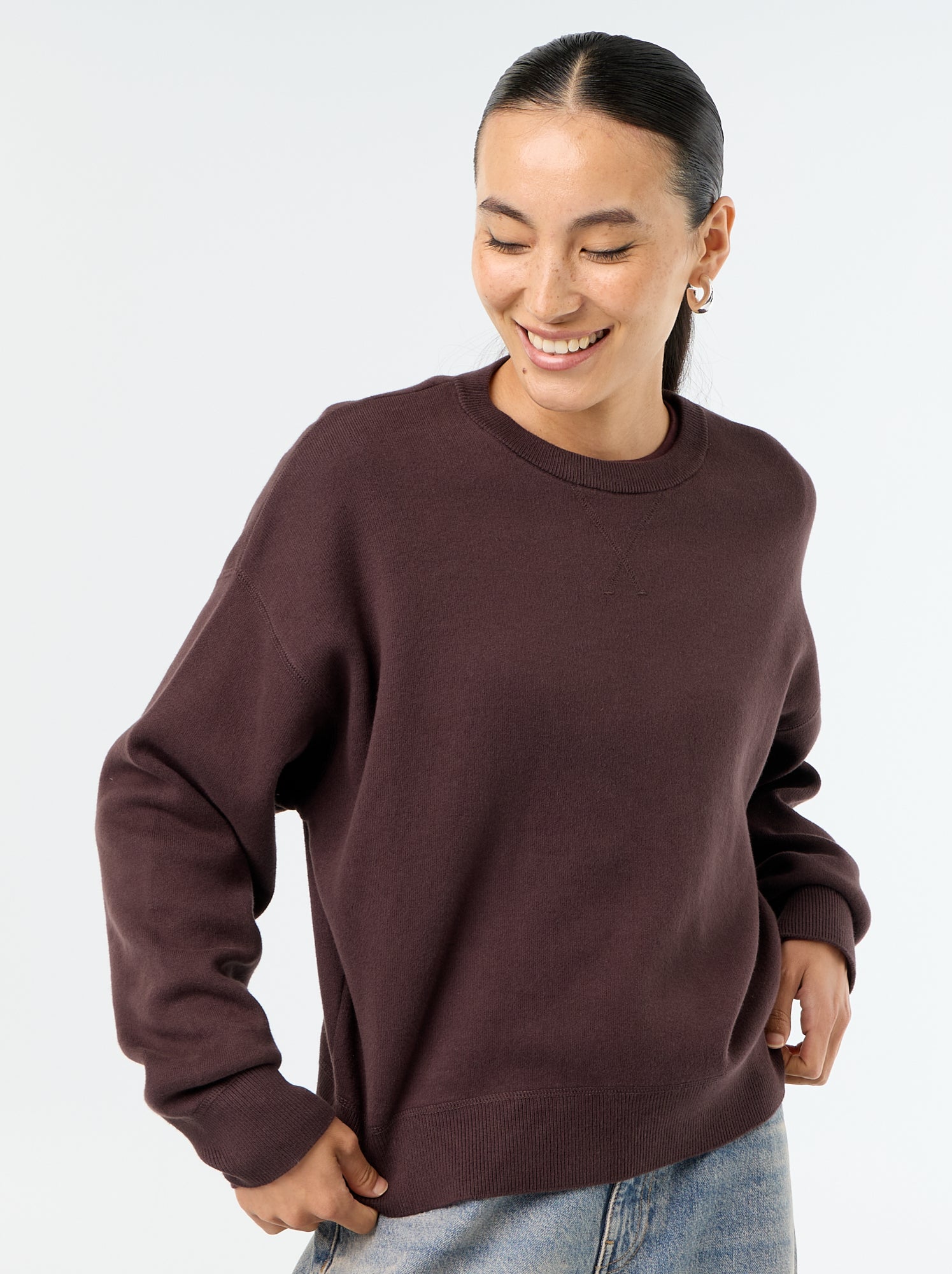 Pull en coton épais - Marron