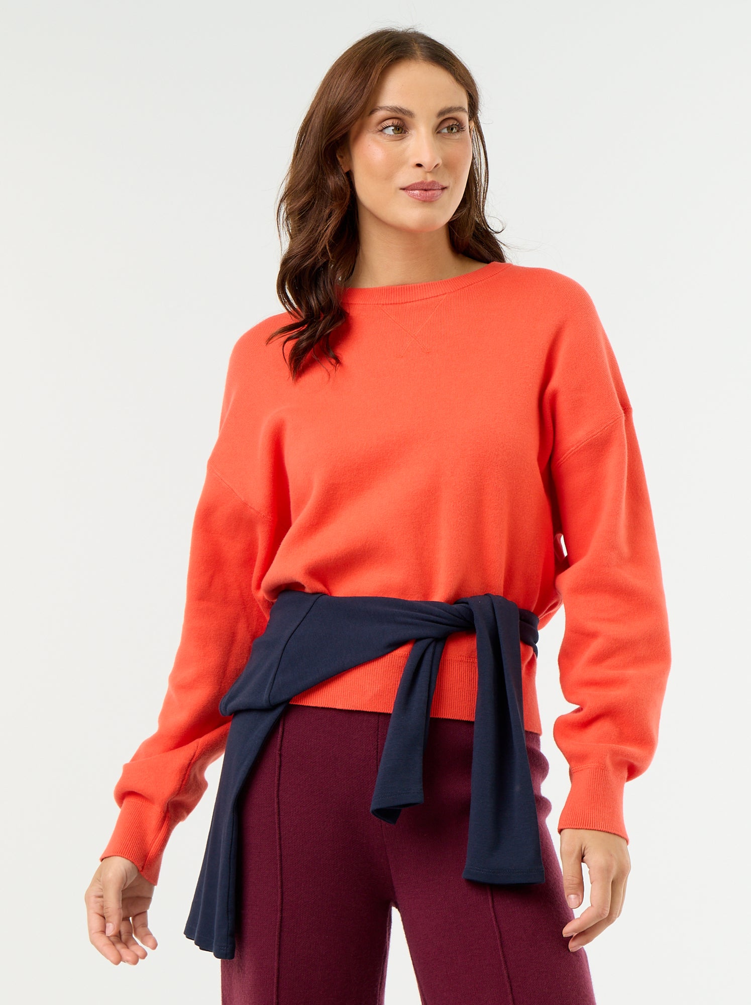 Pull en coton épais - Rouge