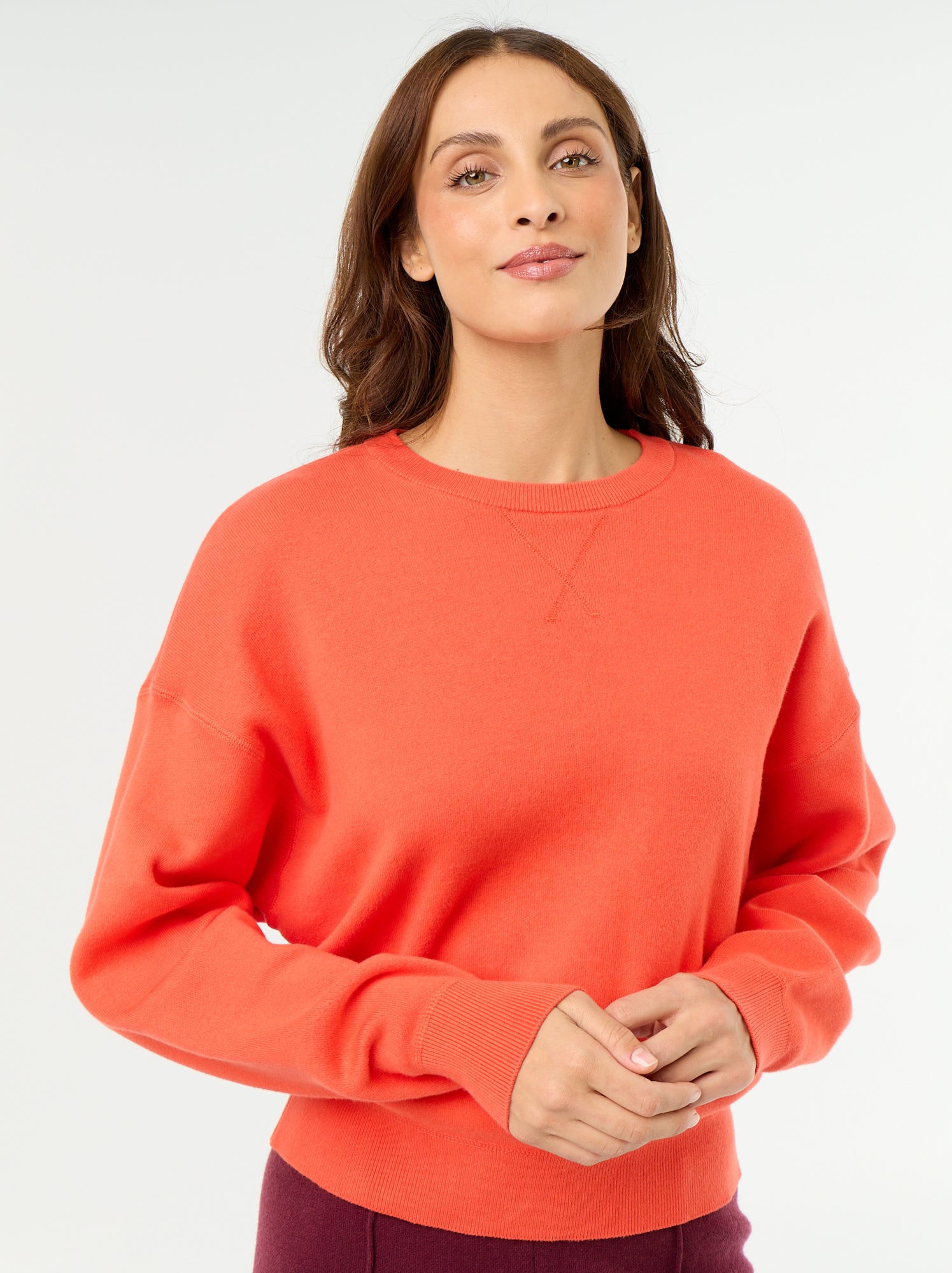 Pull en coton épais - Rouge