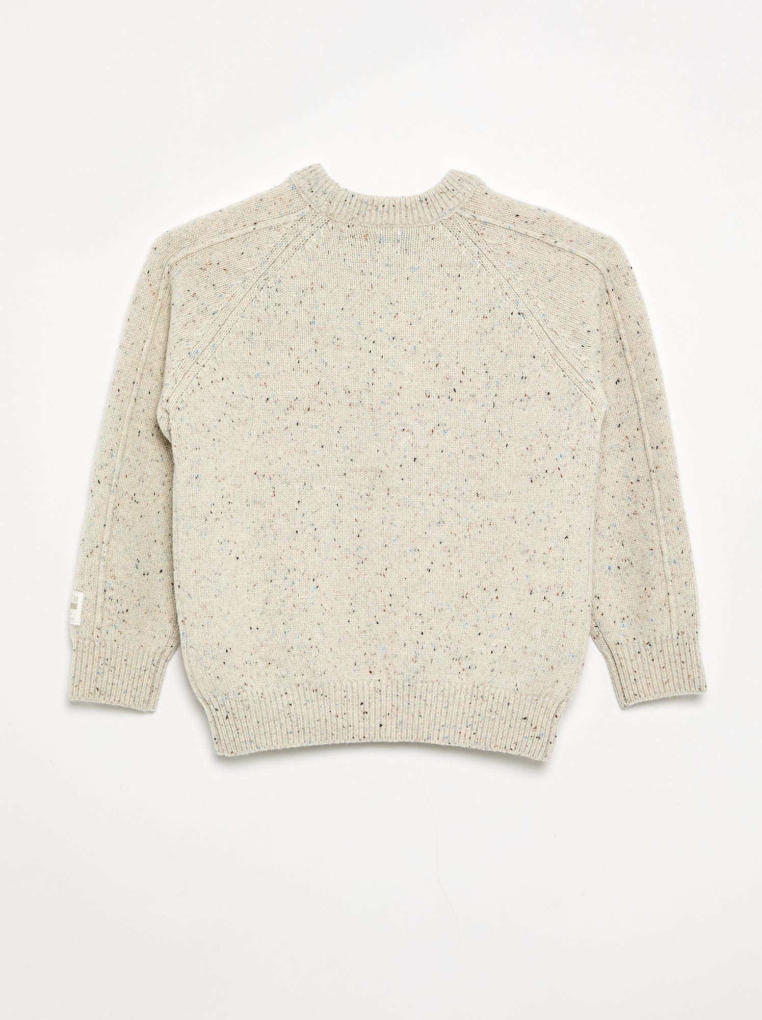 Pull en laine à col rond - Beige