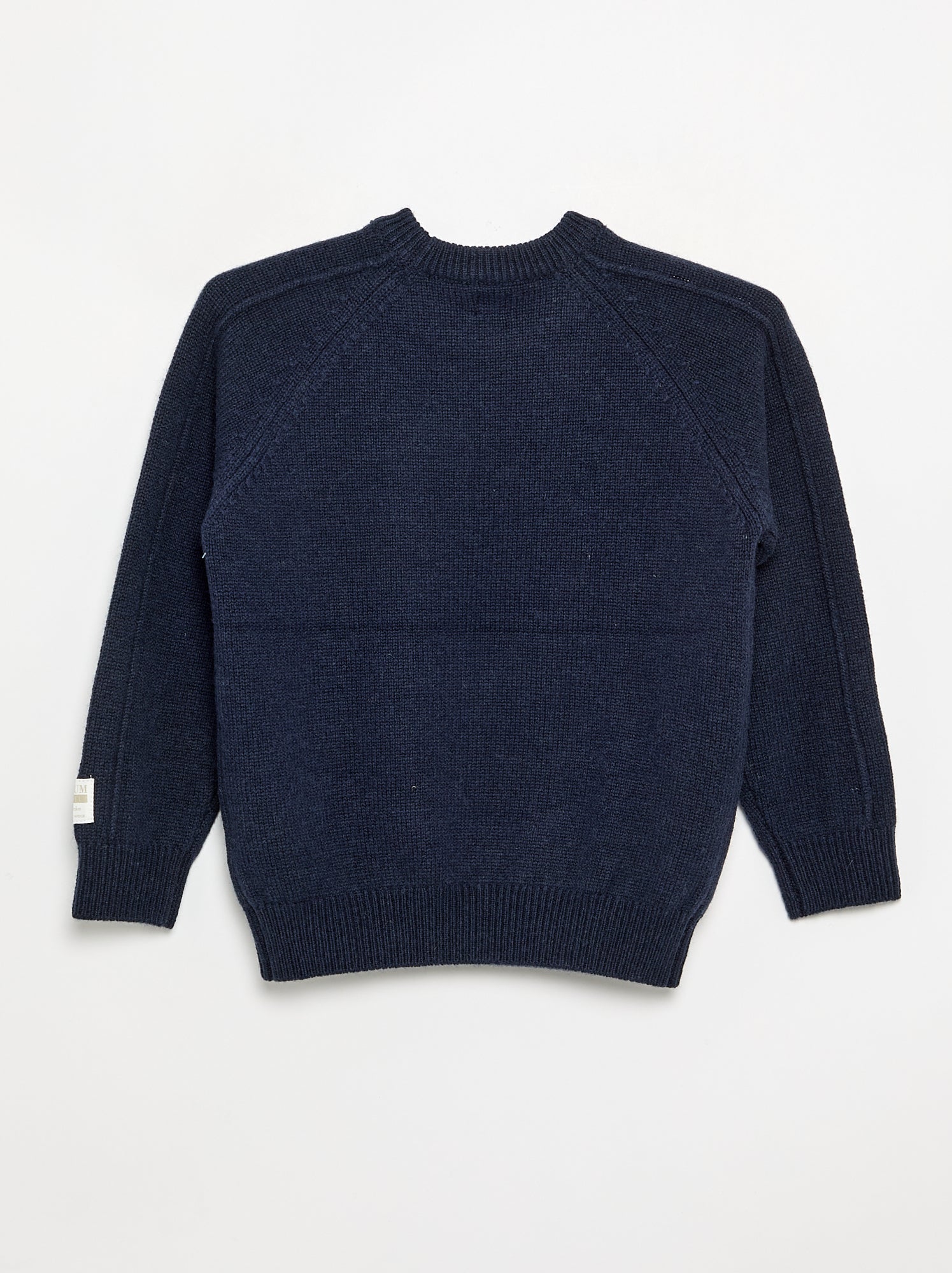 Pull en laine à col rond - Bleu