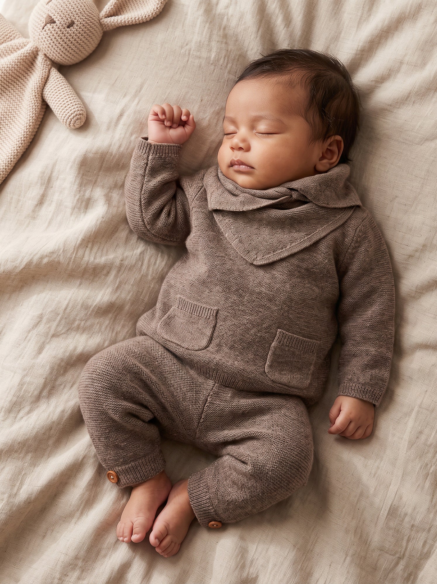 Pull en laine et cachemire - Premium - Marron