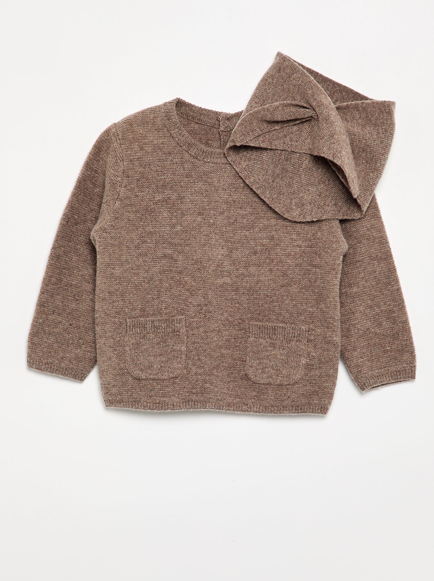 Pull en laine et cachemire - Premium - Marron