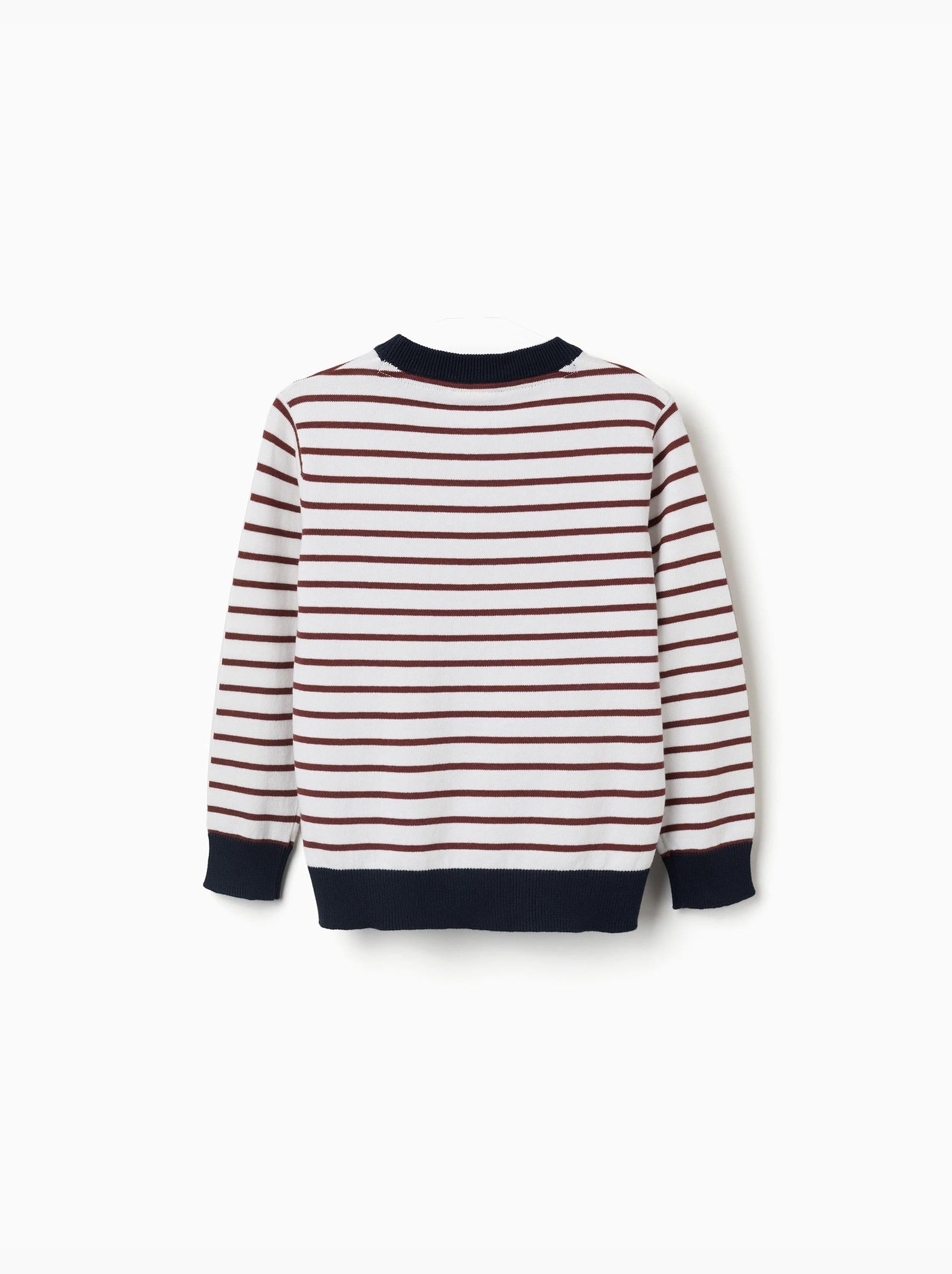 Pull en maille à blocs de couleur - Marron