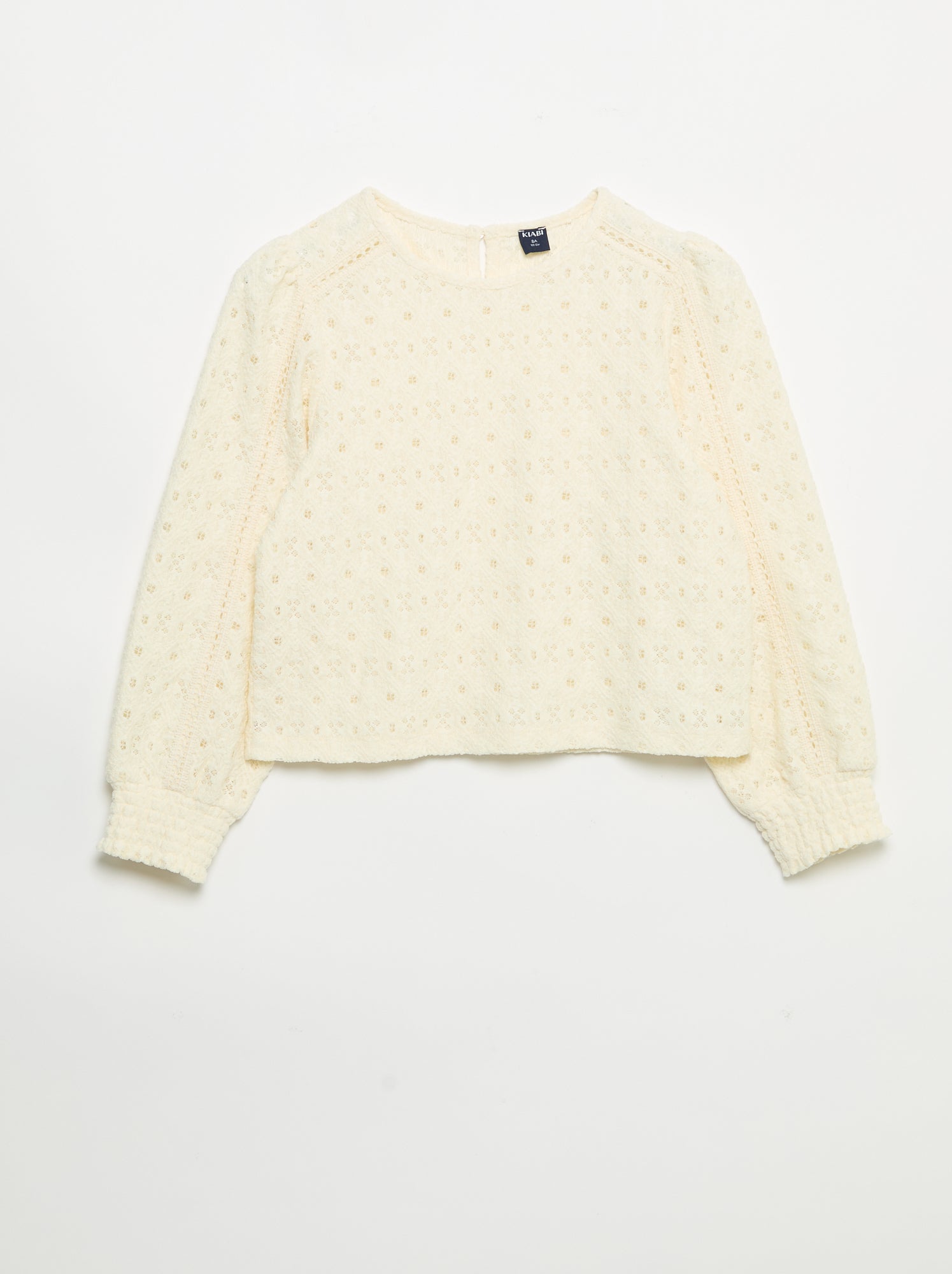 Pull en maille ajourée - Beige