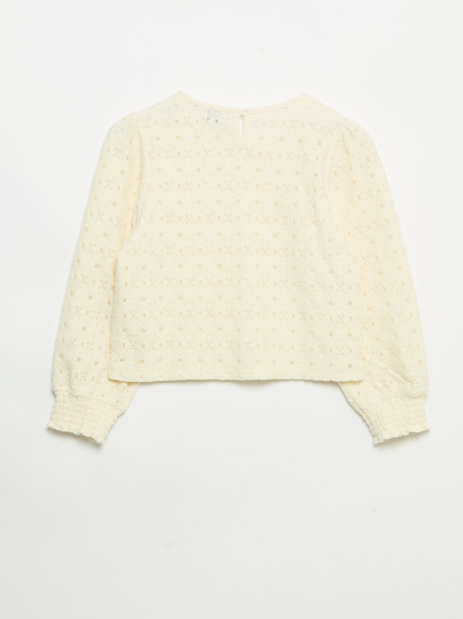 Pull en maille ajourée - Beige